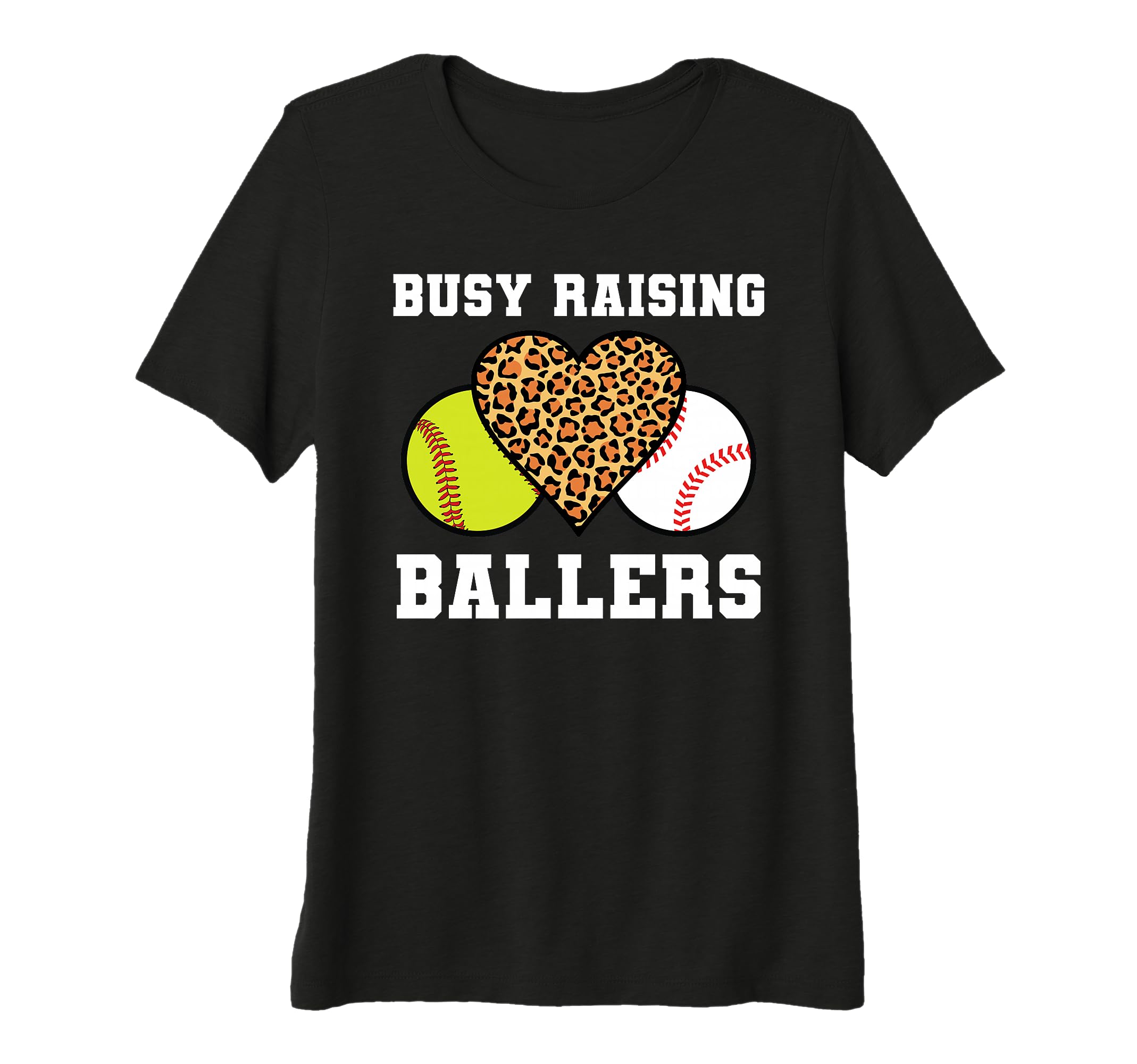 Womens Busy Raising Ballers Softball T-Shirt - Unique Graphic Men Women - T-Shirt, Sweatshirt, Hoodie