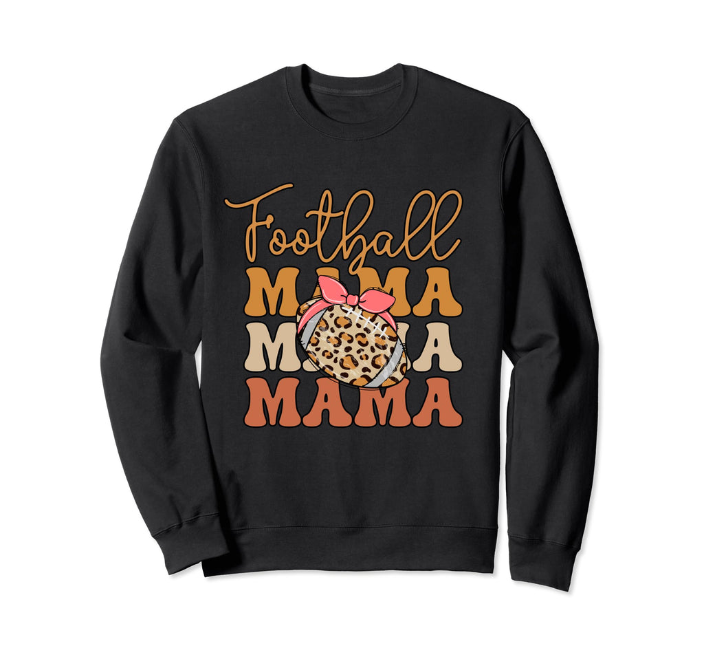 Football Mama Leopard Soccer Mom Sweatshirt - Graphic Print for Adults - T-Shirt, Sweatshirt, Hoodie