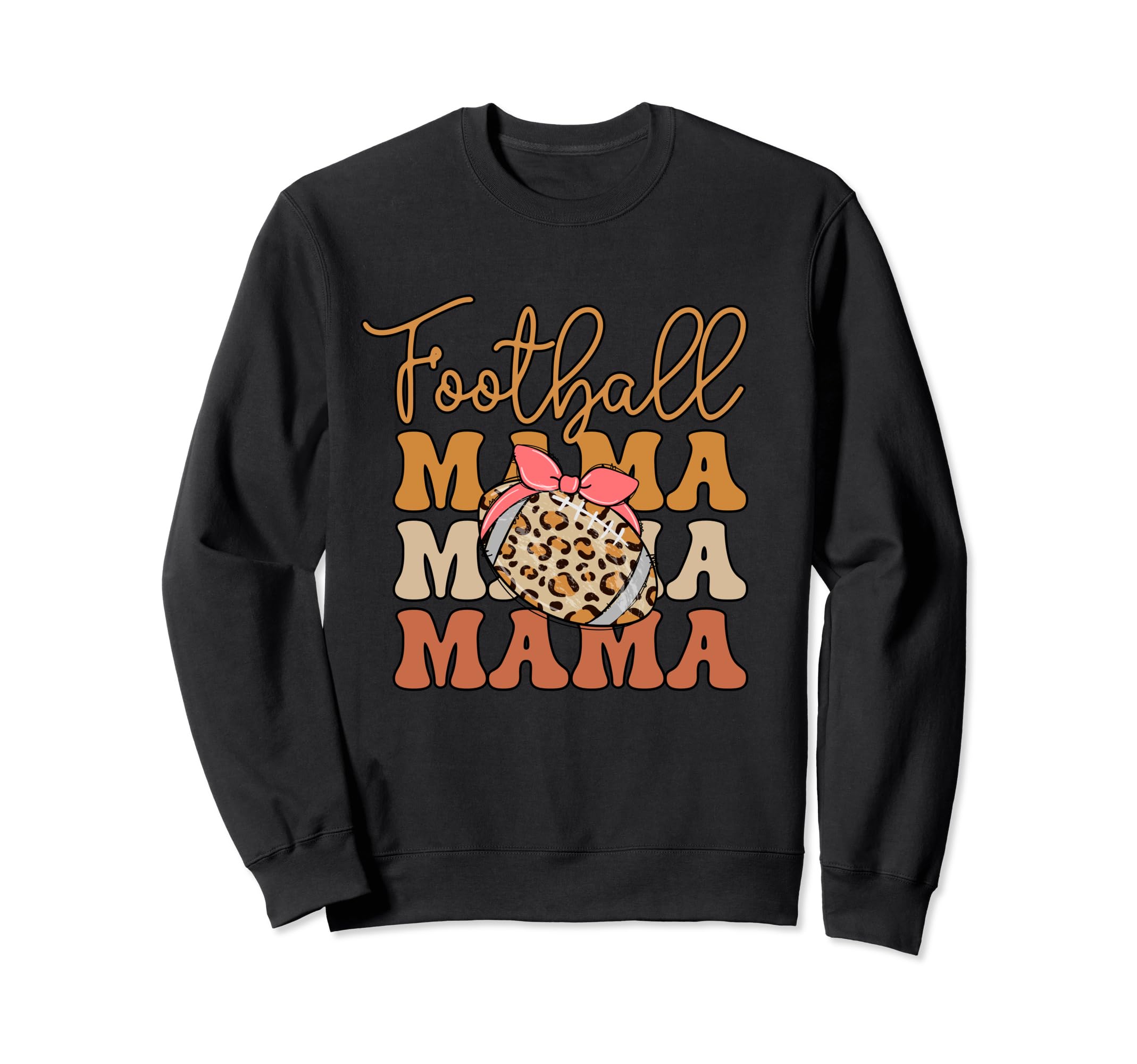 Football Mama Leopard Soccer Mom Sweatshirt - Graphic Print for Adults - T-Shirt, Sweatshirt, Hoodie