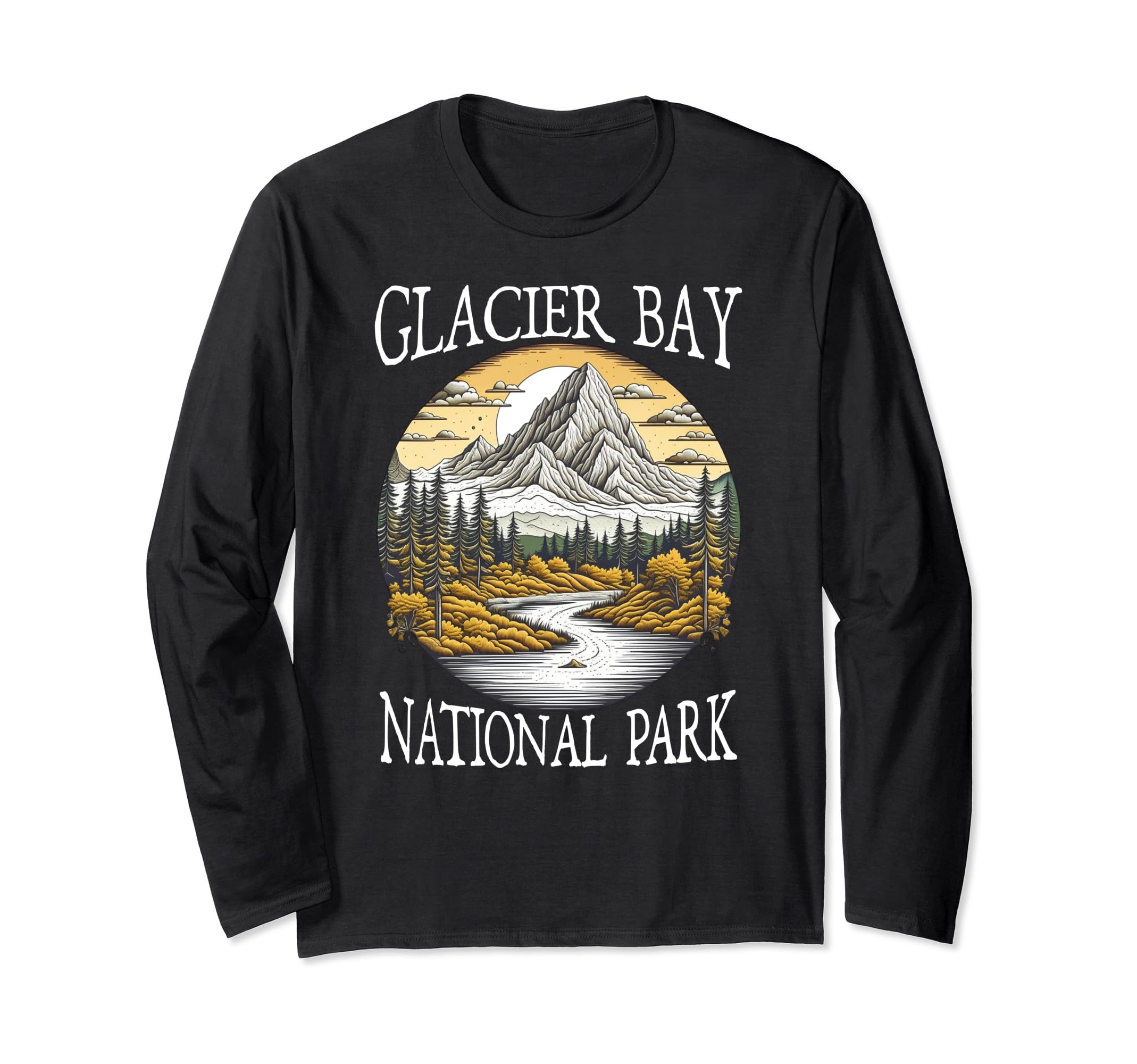 Glacier Bay National Park Alaska Usa Hoodie - Novelty Apparel for Adults - T-Shirt, Sweatshirt, Hoodie