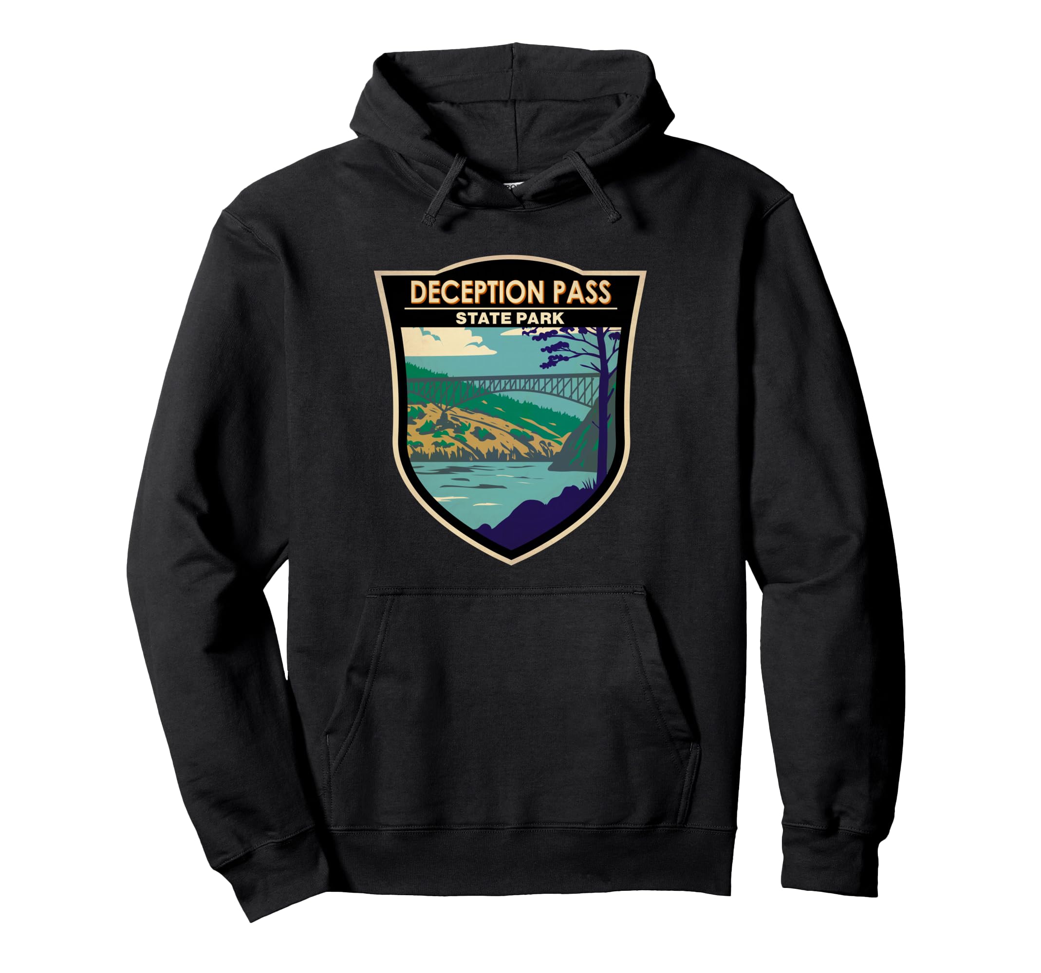Deception Pass State Park Bridge Hoodie - Casual Everyday Wear for Adults - T-Shirt, Sweatshirt, Hoodie