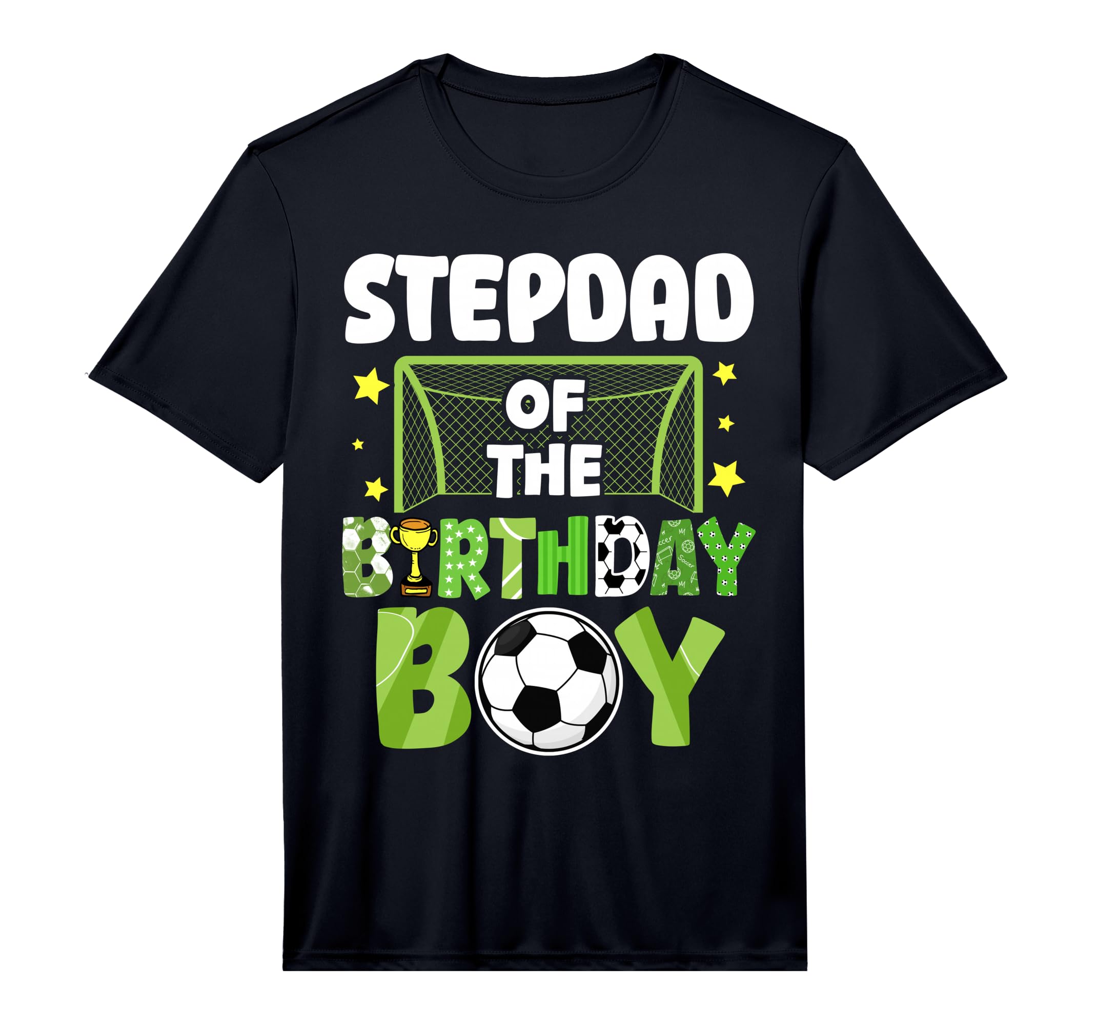 Mens Soccer Stepdad Birthday Party T-Shirt - Graphic Print Men Women - T-Shirt, Sweatshirt, Hoodie