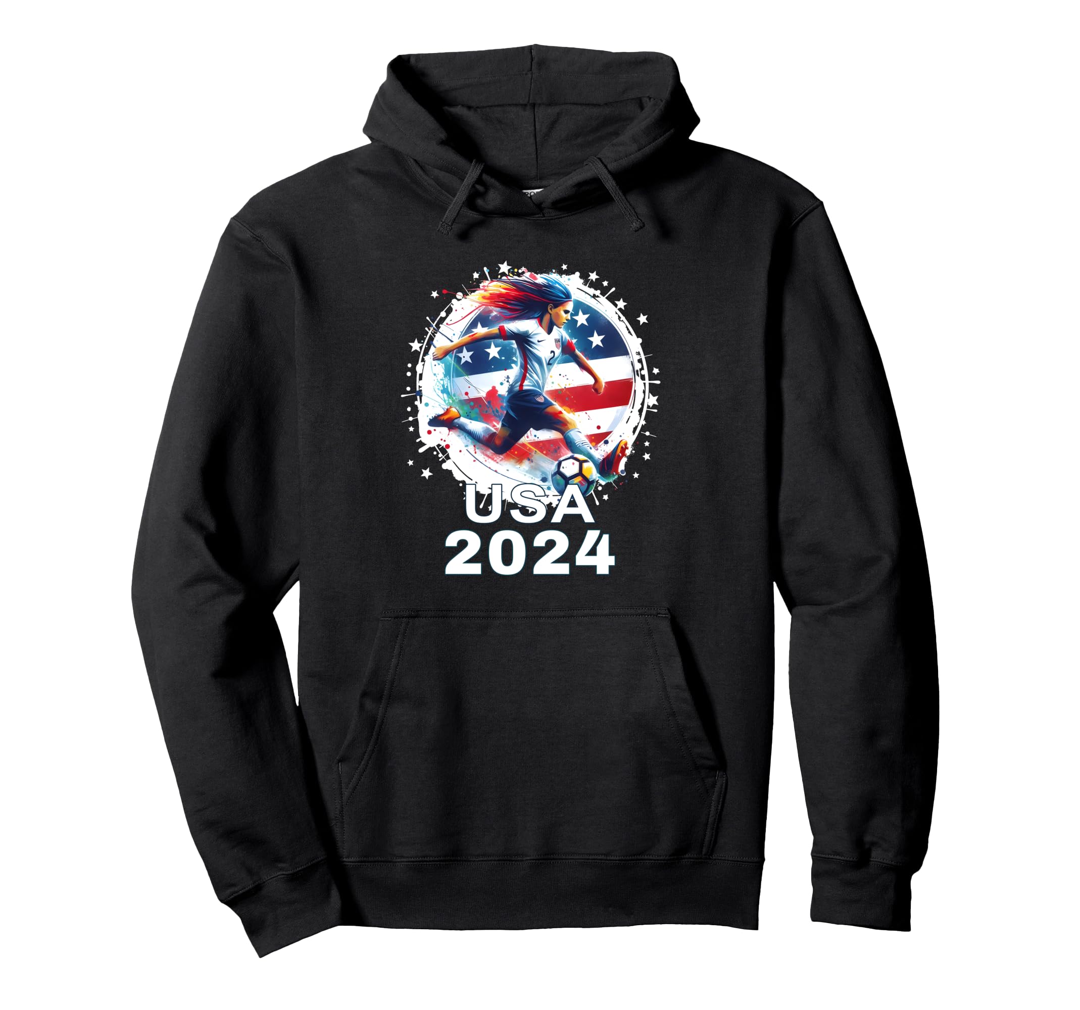 American Flag Soccer Womens Soccer Hoodie - Minimalist Print Men Women - T-Shirt, Sweatshirt, Hoodie