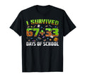 I Survived 100 Days School 67 33 T-Shirt - Minimalist Print for Adults - T-Shirt, Sweatshirt, Hoodie