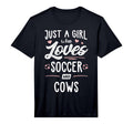 Just Who Loves Soccer And Cows T-Shirt - Fun Novelty Design for Adults - T-Shirt, Sweatshirt, Hoodie