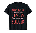 This Runs Jesus And Soccer T-Shirt - Fun Novelty Design for Adults - T-Shirt, Sweatshirt, Hoodie