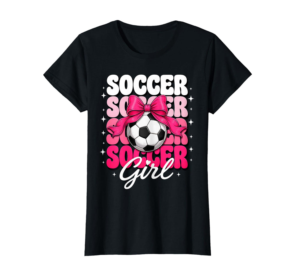 Soccer Coquette Bow Soccer Player T-Shirt - Graphic Print Unisex - T-Shirt, Sweatshirt, Hoodie