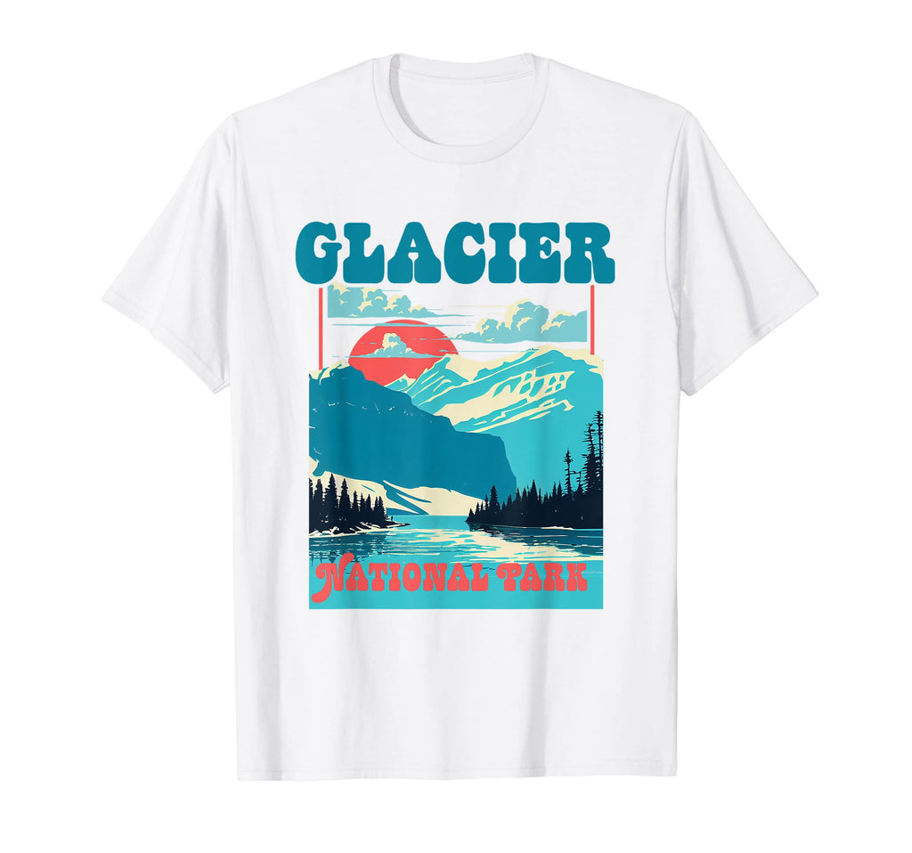 Glacier National Park Montana Souvenir Vibe T-Shirt - Unique Graphic Unisex - T-Shirt, Sweatshirt, Hoodie