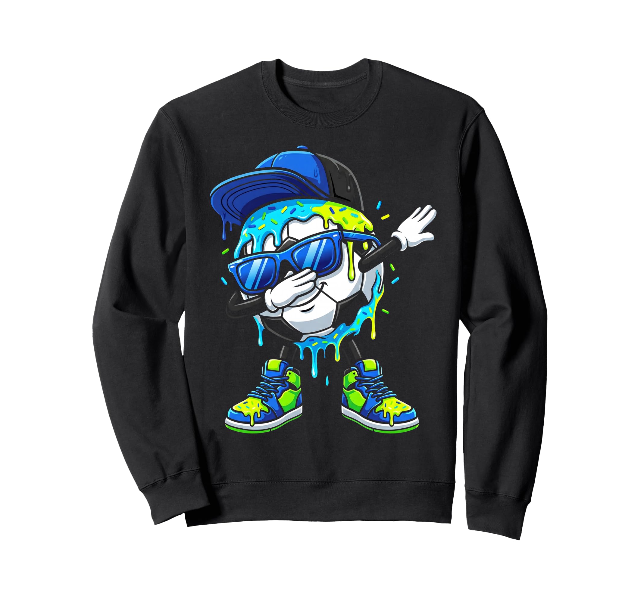 Soccer Ice Cream Drip Dabbing Sweatshirt - Novelty Apparel for Adults - T-Shirt, Sweatshirt, Hoodie