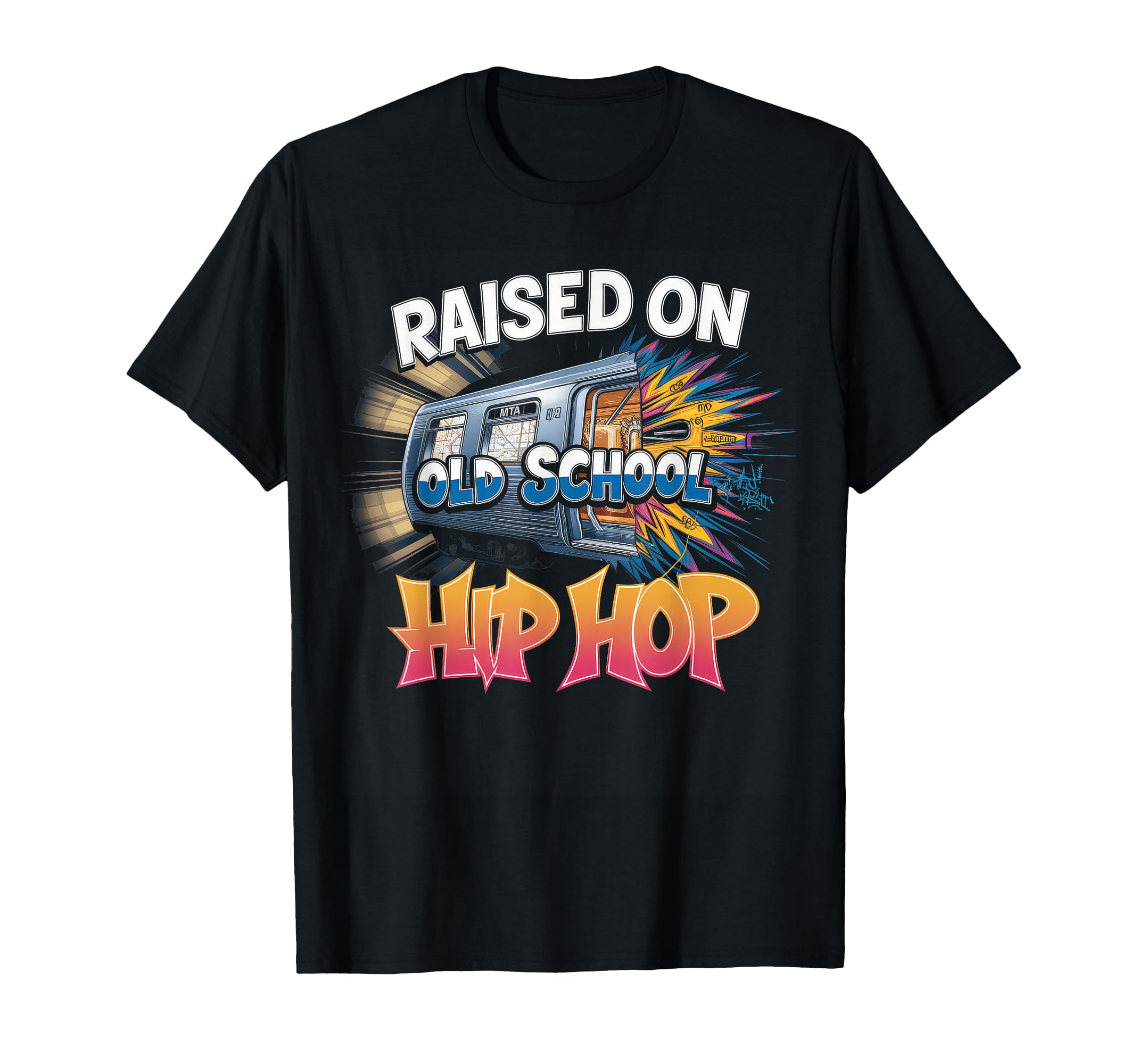 Raised Old School Hip Hop Cassette T-Shirt - Custom Art Print Unisex - T-Shirt, Sweatshirt, Hoodie