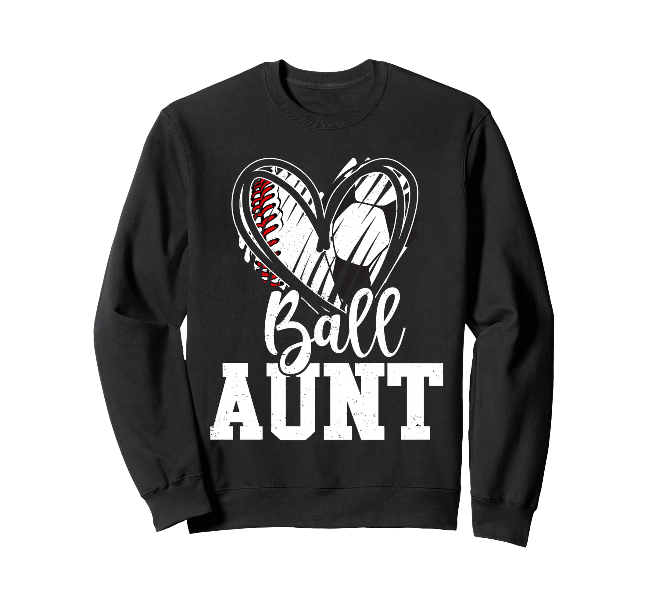 Ball Aunt Heart Baseball Soccer Ball T-Shirt - Streetwear Style for Adults - T-Shirt, Sweatshirt, Hoodie