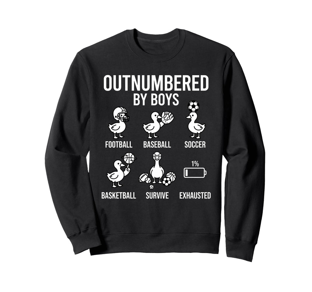 Outnumbered Ducklings Football Sweatshirt - Unique Graphic Men Women - T-Shirt, Sweatshirt, Hoodie