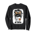 Mom Both Football And Soccer Mom Messy Sweatshirt - Unique Graphic Unisex - T-Shirt, Sweatshirt, Hoodie