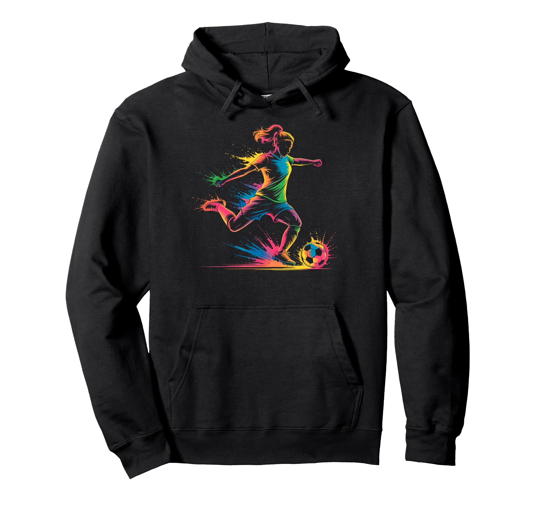 Colorful Funny Soccer Player Fan Dad Mom Hoodie - Graphic Print Unisex - T-Shirt, Sweatshirt, Hoodie