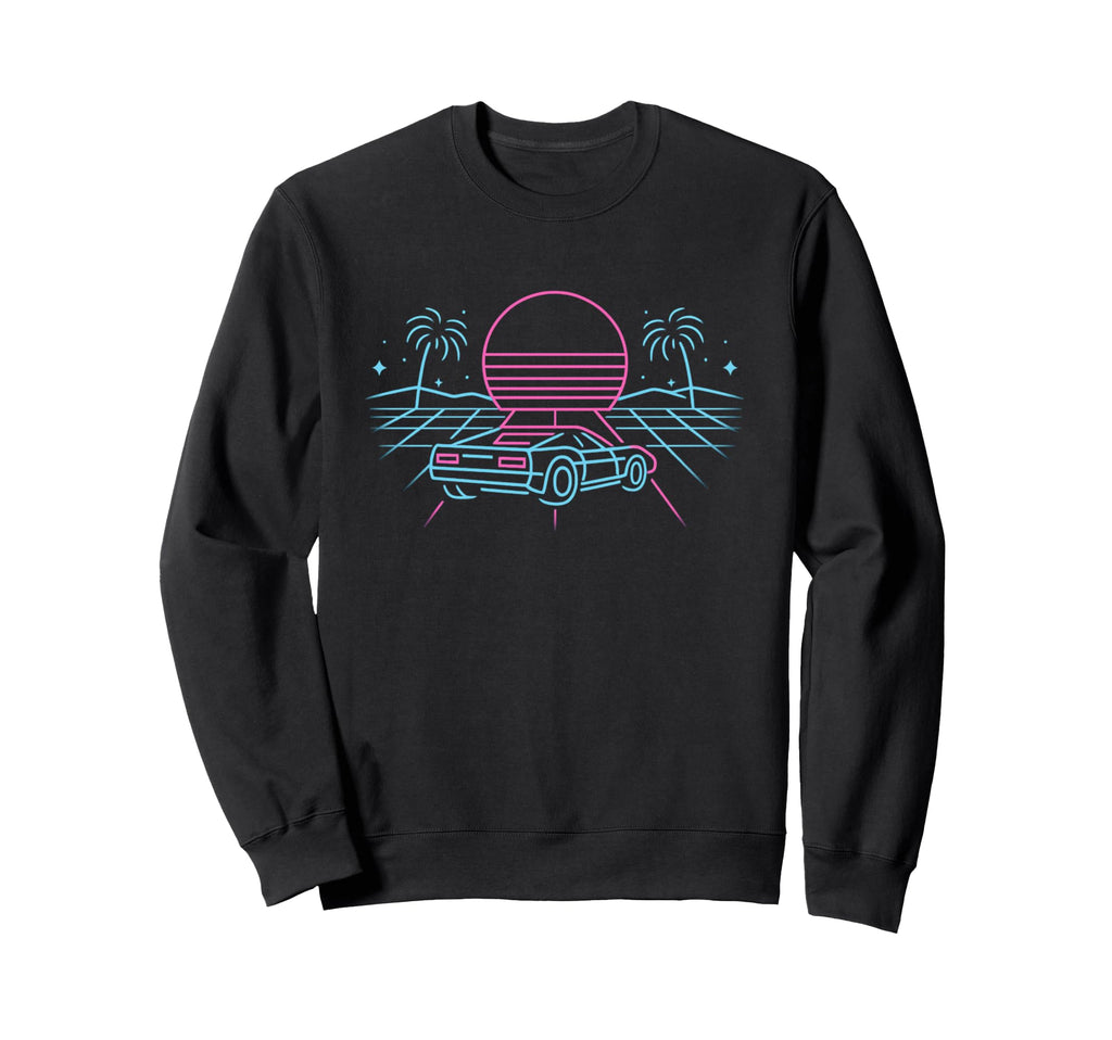 80S Synthwave Sweatshirt - Aesthetic Graphic Unisex - T-Shirt, Sweatshirt, Hoodie