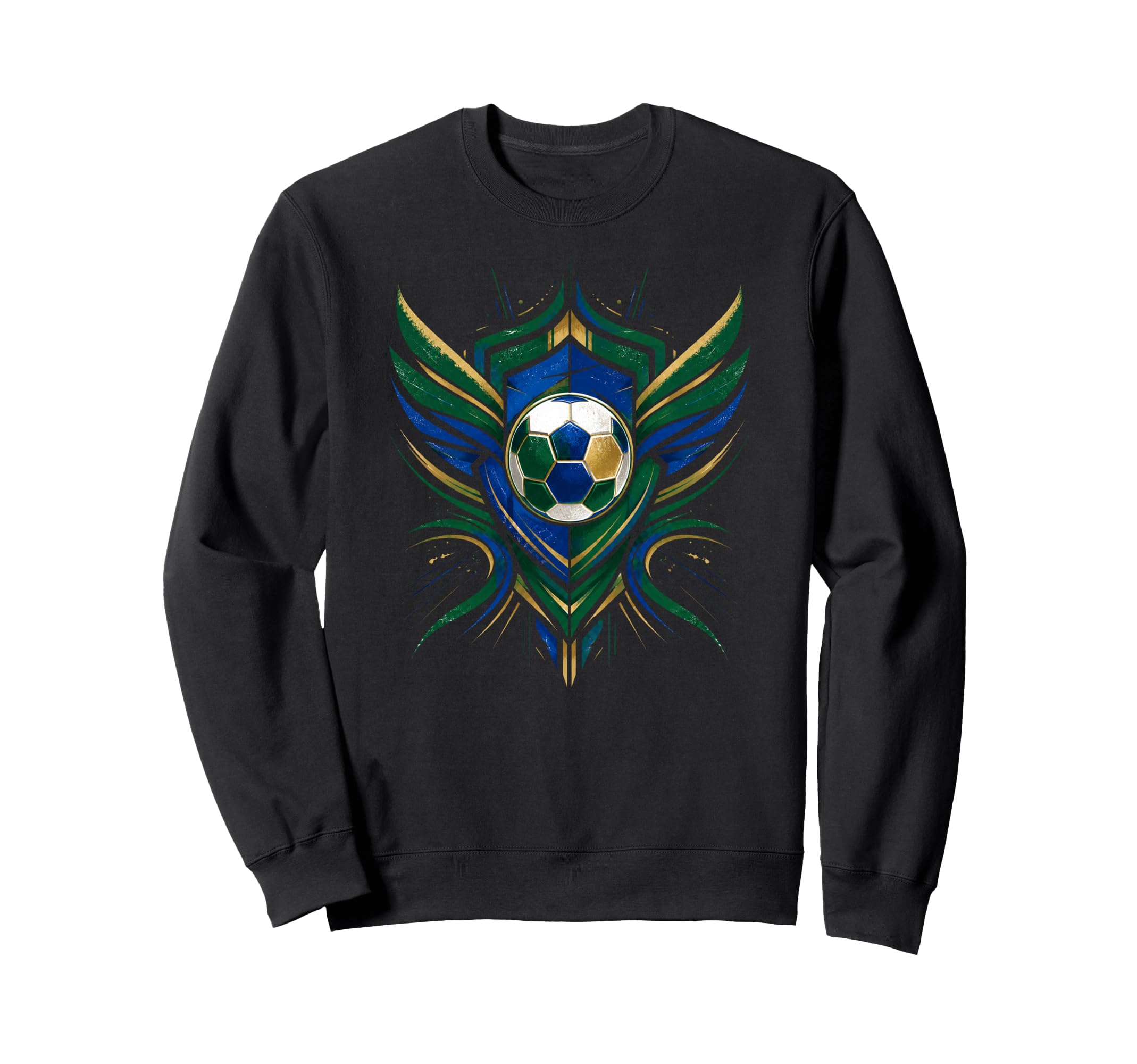 Brazil Football Green Yellow Soccer Sweatshirt - Graphic Print Men Women - T-Shirt, Sweatshirt, Hoodie