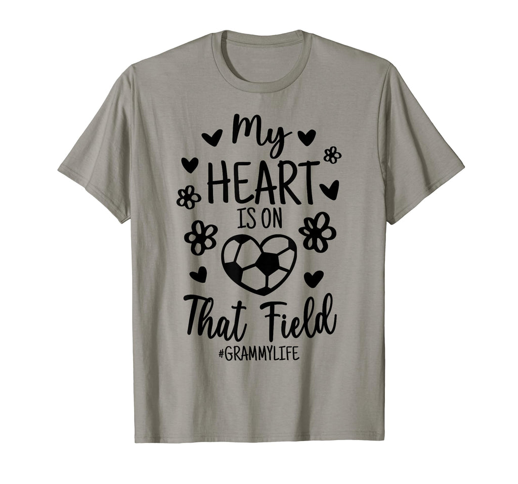 My Heart Is That Field Soccer Grammy T-Shirt - Minimalist Print Men Women - T-Shirt, Sweatshirt, Hoodie