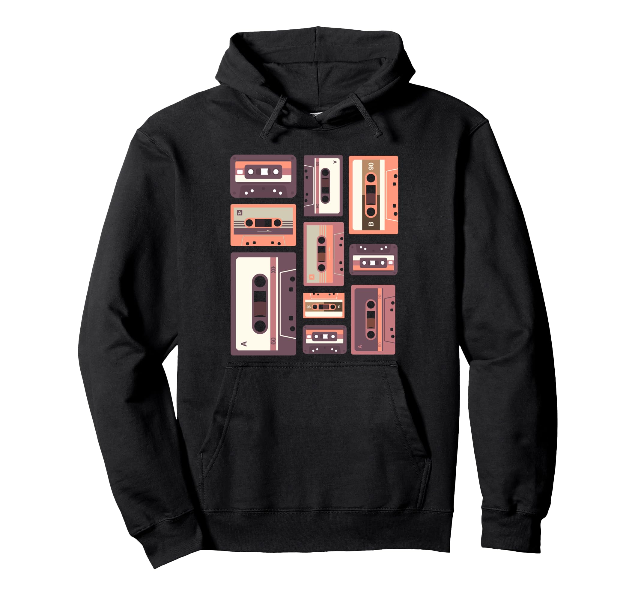 80S Mix Tape 80S Music Cassette Tape Hoodie - Fun Novelty Design for Adults - T-Shirt, Sweatshirt, Hoodie