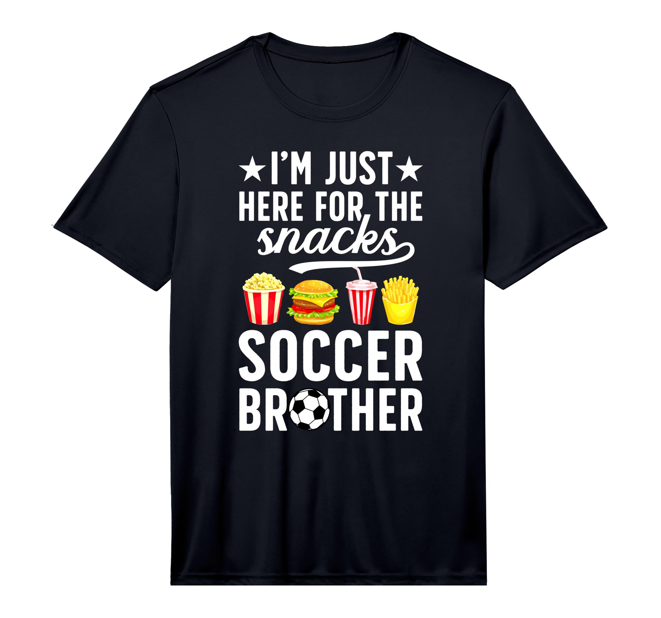 Here Snacks Soccer Brother Soccer T-Shirt - Trendy Graphic for Adults - T-Shirt, Sweatshirt, Hoodie