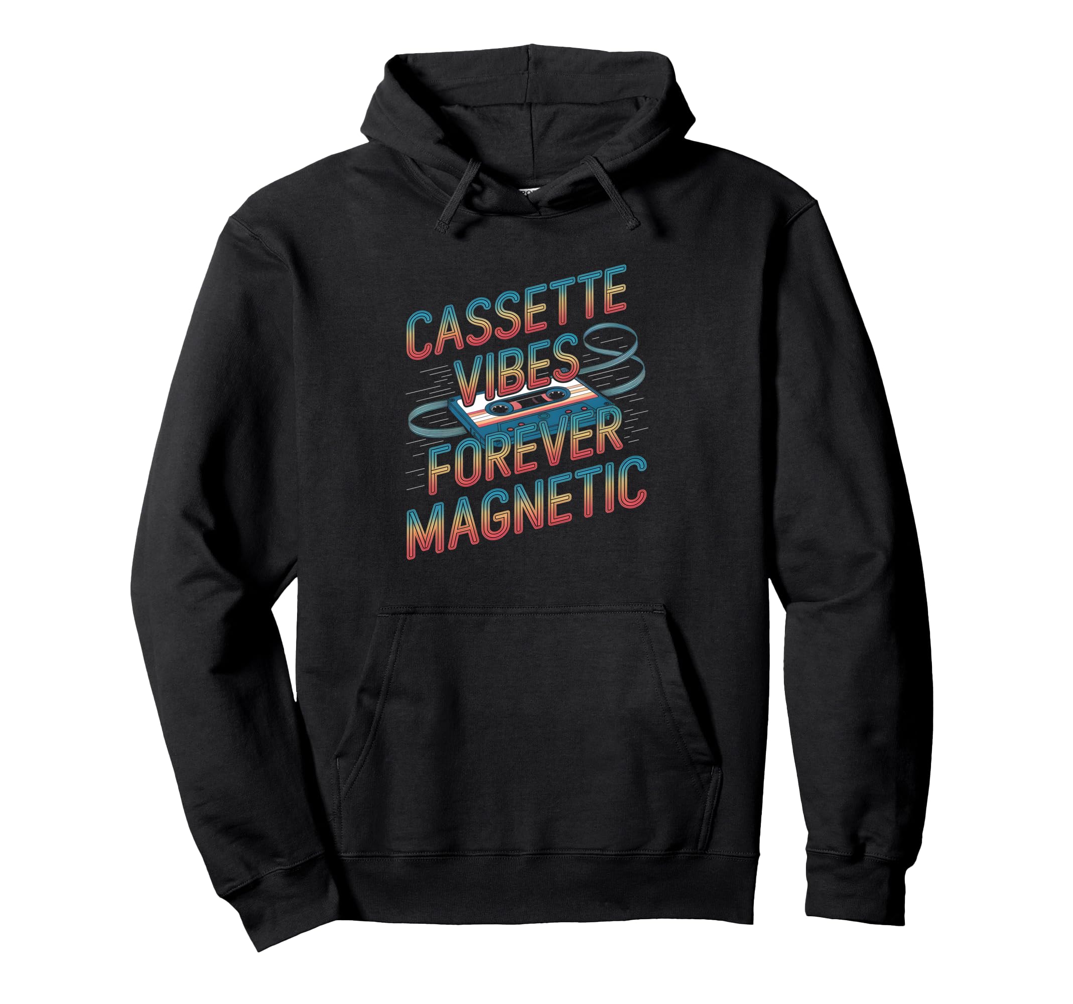 Cassette Vibes Forever Magnetic Hoodie - Streetwear Style Men Women - T-Shirt, Sweatshirt, Hoodie