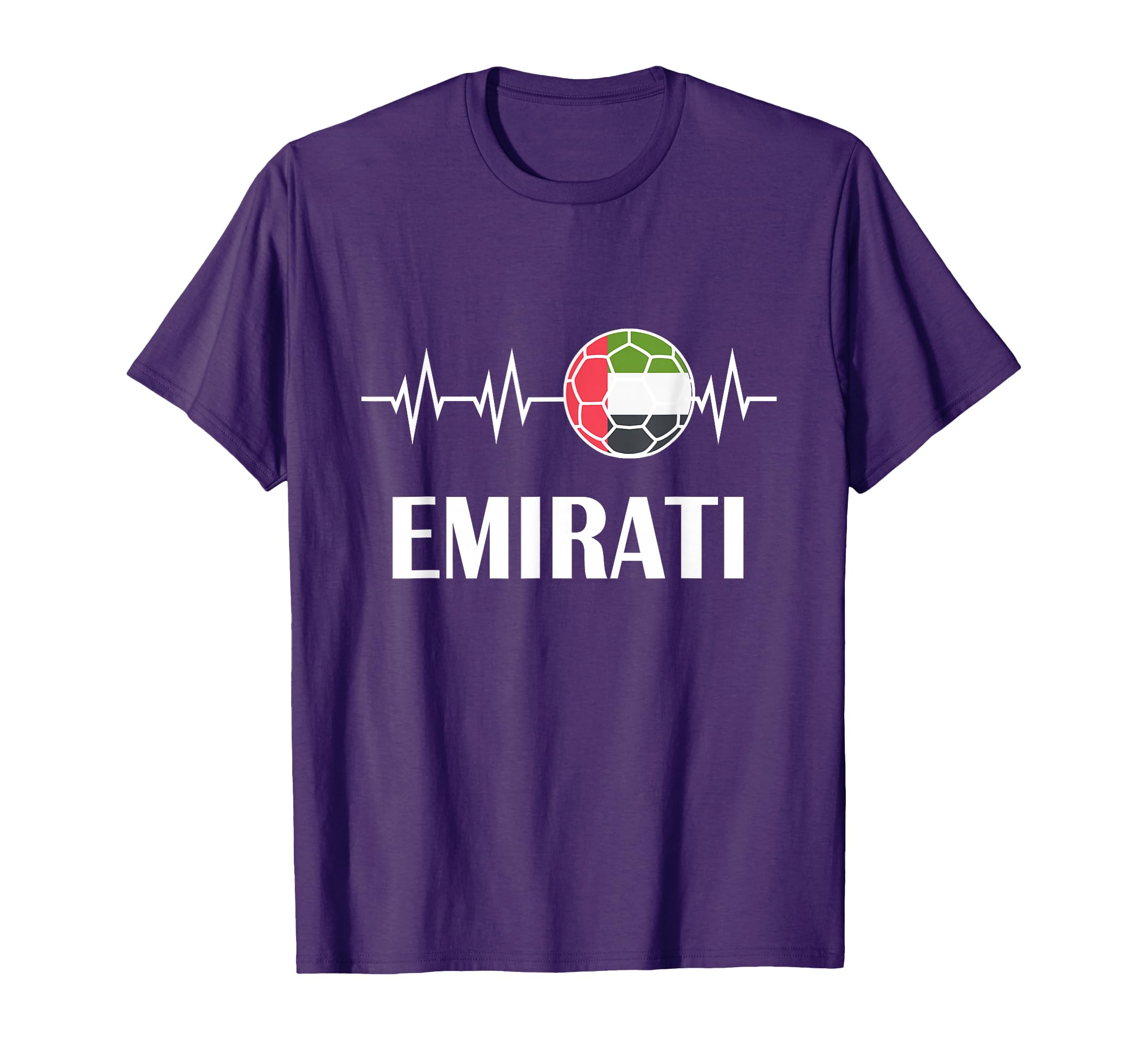 Soccer Heartbeat I Love Emirates Futbol Gift T-Shirt - Graphic Print Unisex - T-Shirt, Sweatshirt, Hoodie