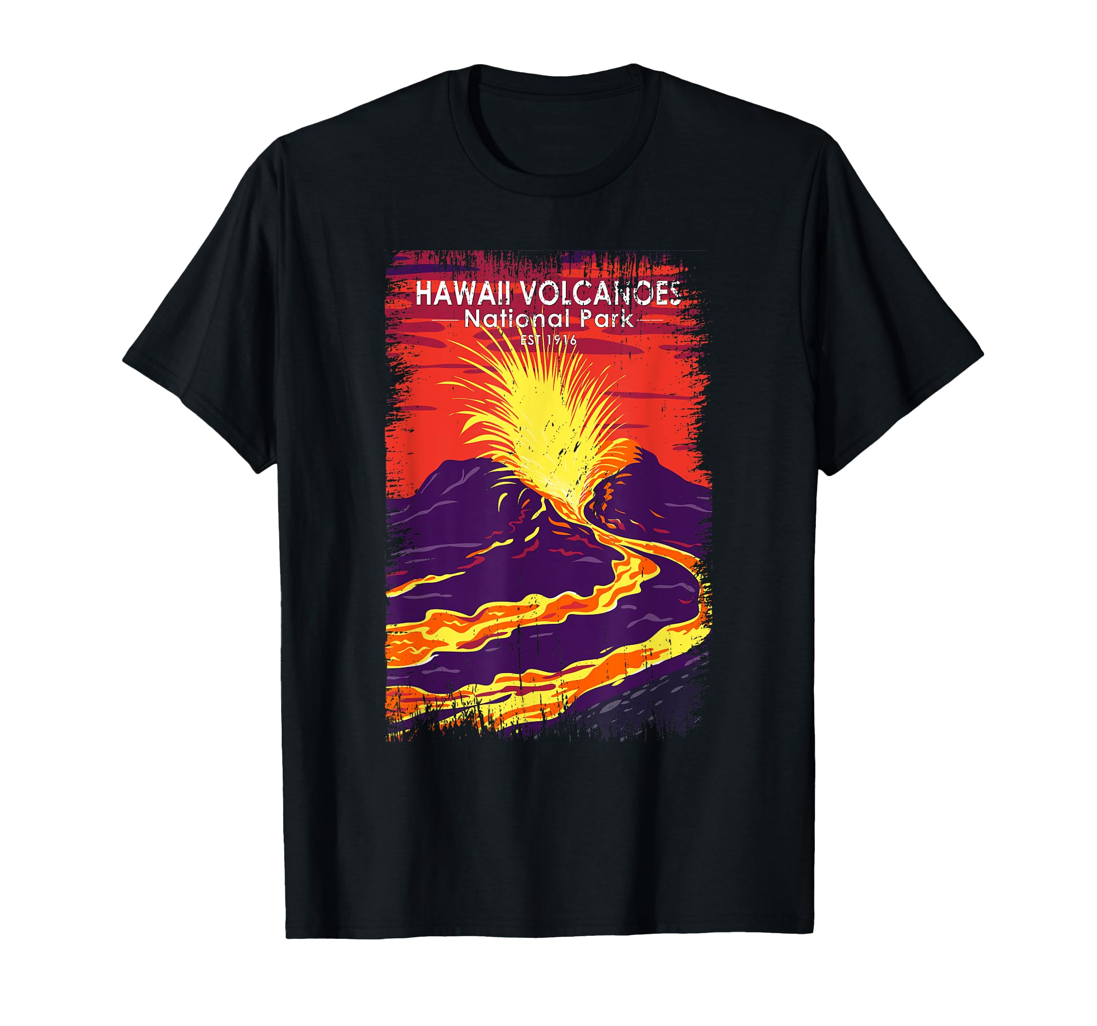 Hawaii Volcanoes National Park Grunge T-Shirt - Streetwear Style Men Women - T-Shirt, Sweatshirt, Hoodie