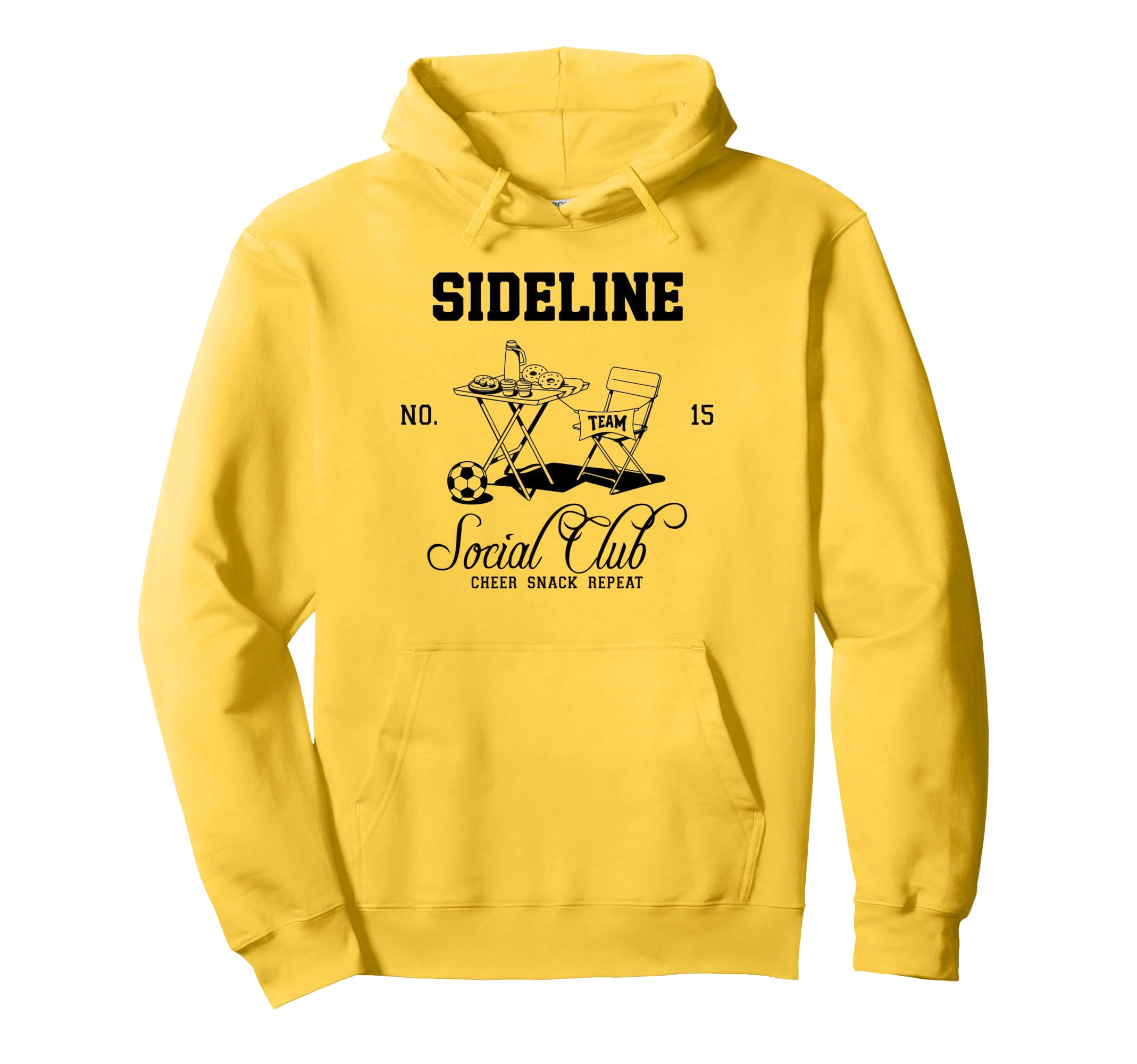 Sideline Social Club Soccer Mom Game Hoodie - Novelty Apparel for Adults - T-Shirt, Sweatshirt, Hoodie