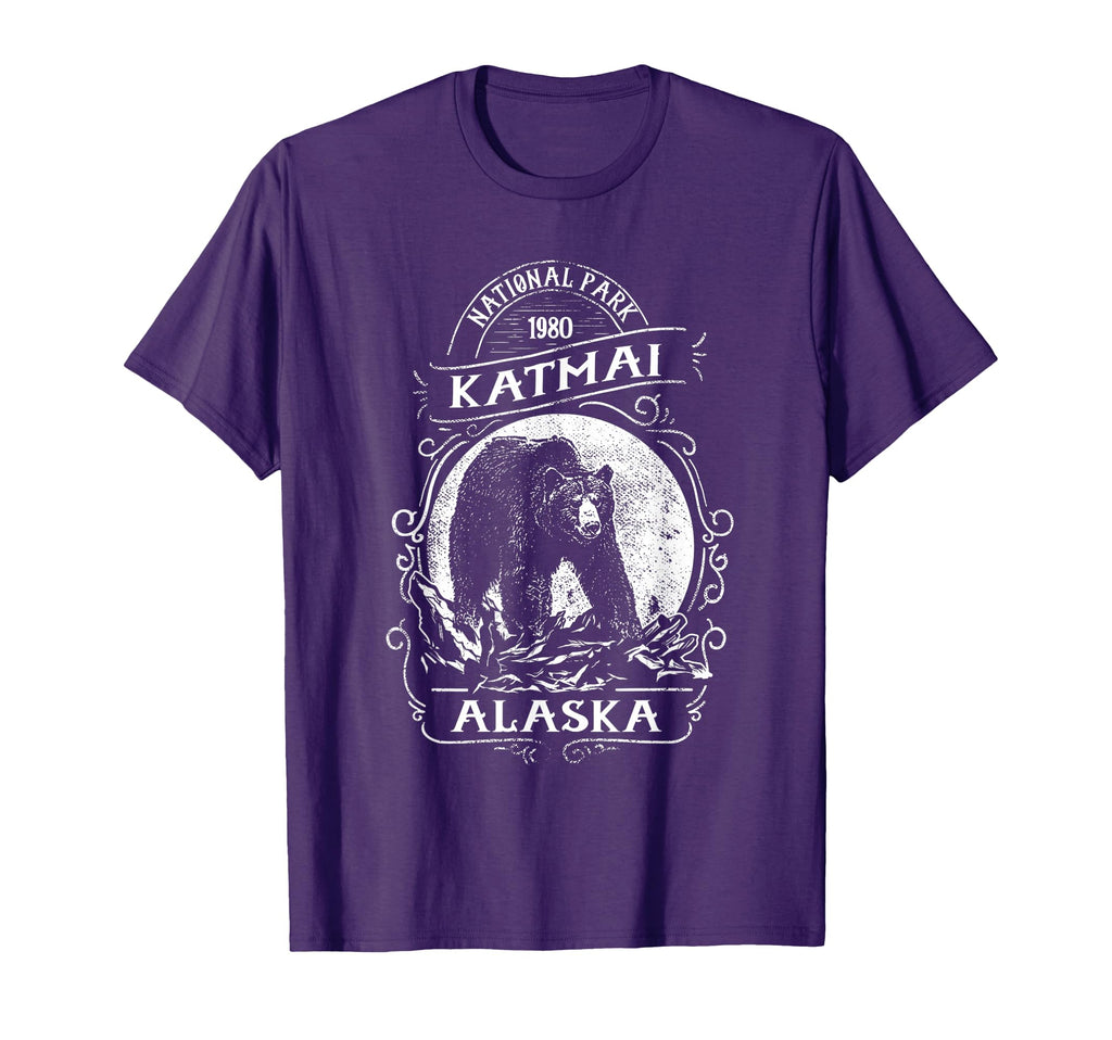 Katmai National Park Bear Alaska T-Shirt - Fun Novelty Design for Adults - T-Shirt, Sweatshirt, Hoodie