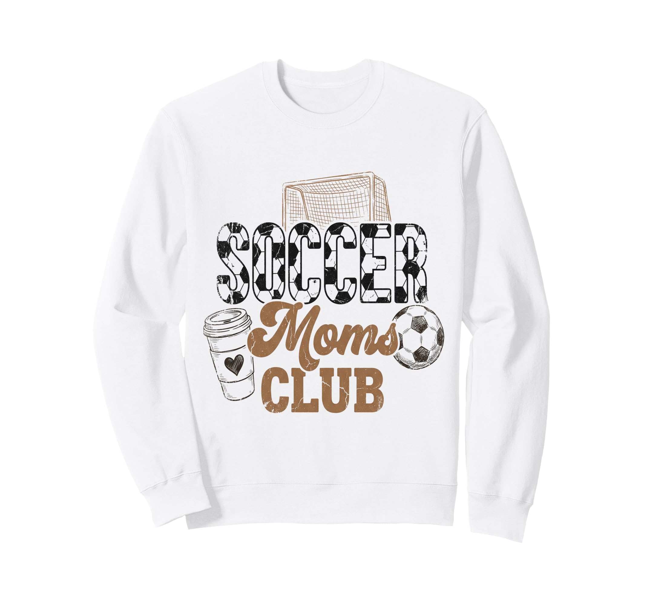 Soccer Moms Club Mama Coffee Mothers Sweatshirt - Graphic Print for Adults - T-Shirt, Sweatshirt, Hoodie