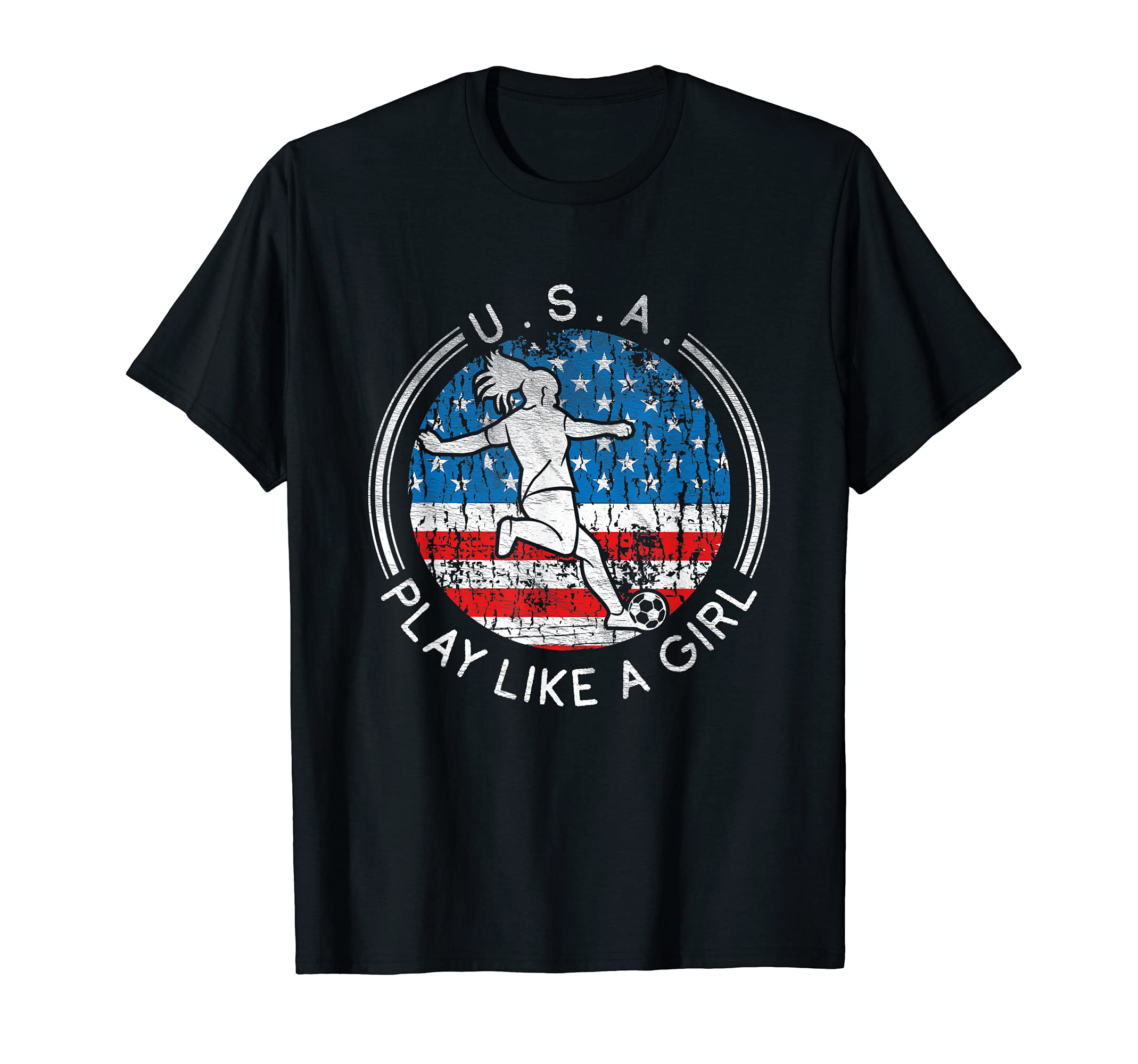 Usa Play Like American Patriot Soccer T-Shirt - Novelty Apparel Unisex - T-Shirt, Sweatshirt, Hoodie