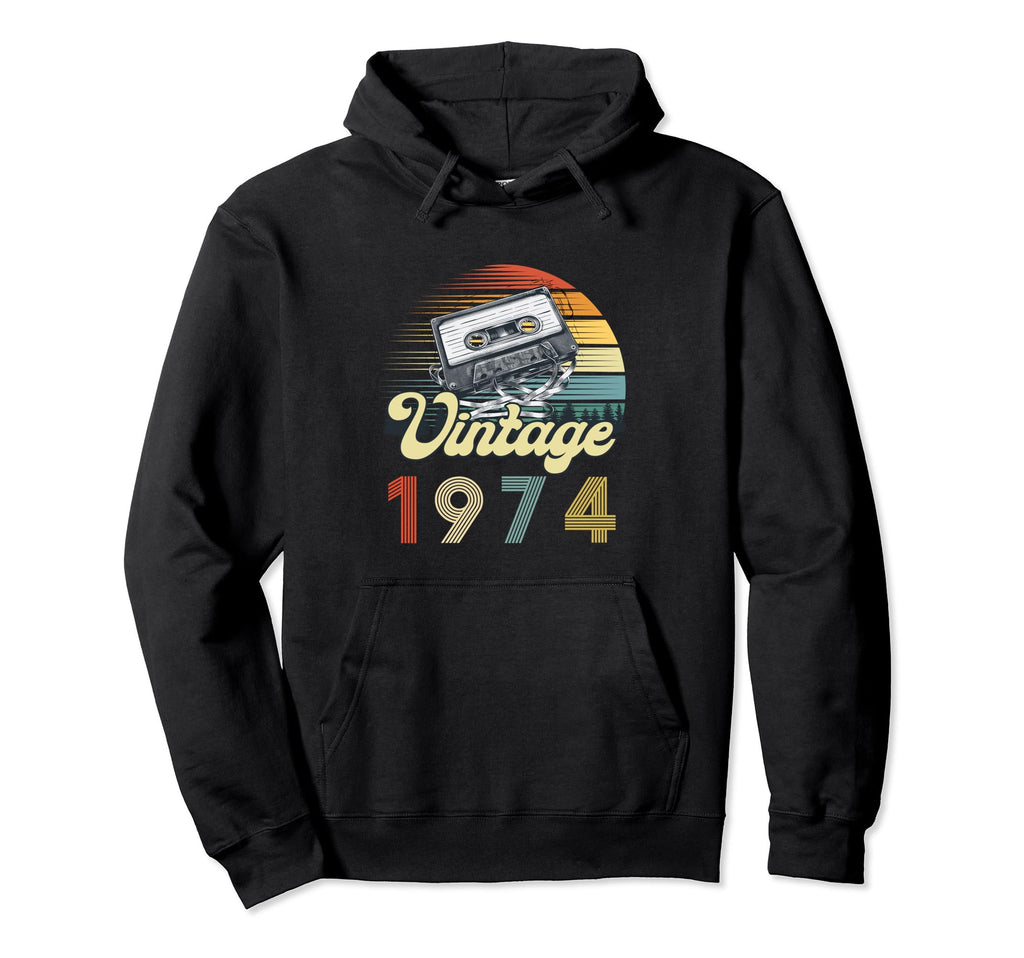 1974 Cassette Tape Nostalgia Hoodie - Streetwear Style Men Women - T-Shirt, Sweatshirt, Hoodie