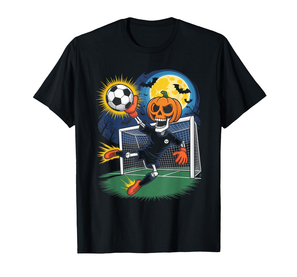 Pumpkin Head Goalkeeper Soccer T-Shirt - Streetwear Style Men Women - T-Shirt, Sweatshirt, Hoodie