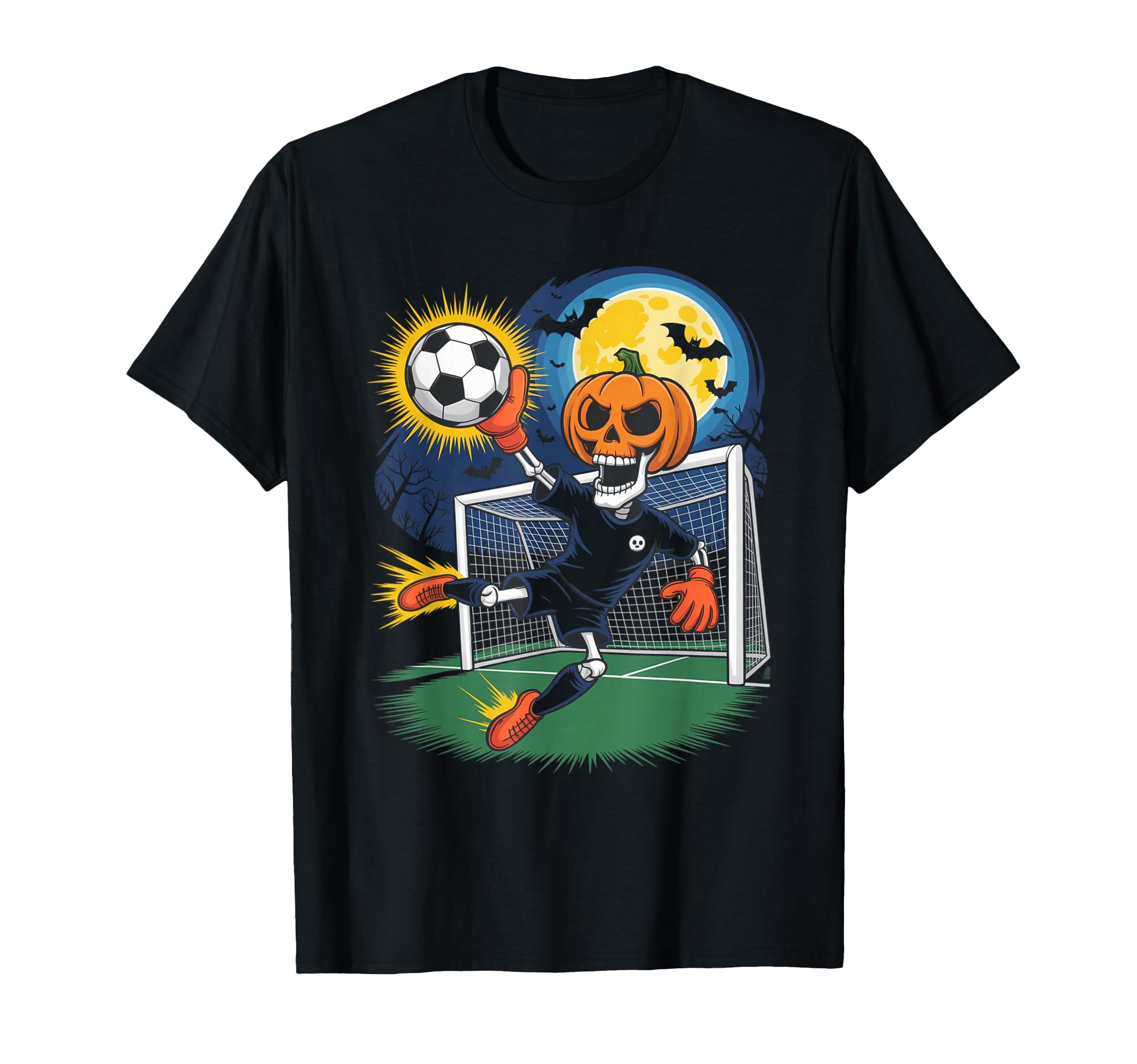 Pumpkin Head Goalkeeper Soccer T-Shirt - Streetwear Style Men Women - T-Shirt, Sweatshirt, Hoodie