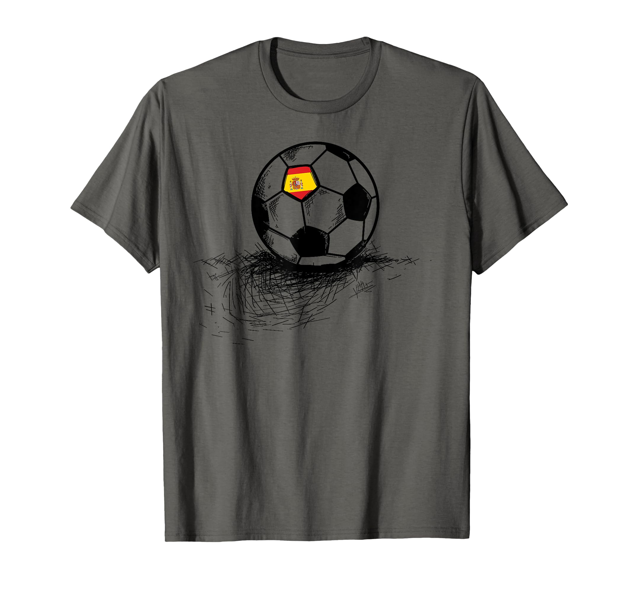 Spain Soccer Ball Flag Spanish Football T-Shirt - Novelty Apparel Unisex - T-Shirt, Sweatshirt, Hoodie