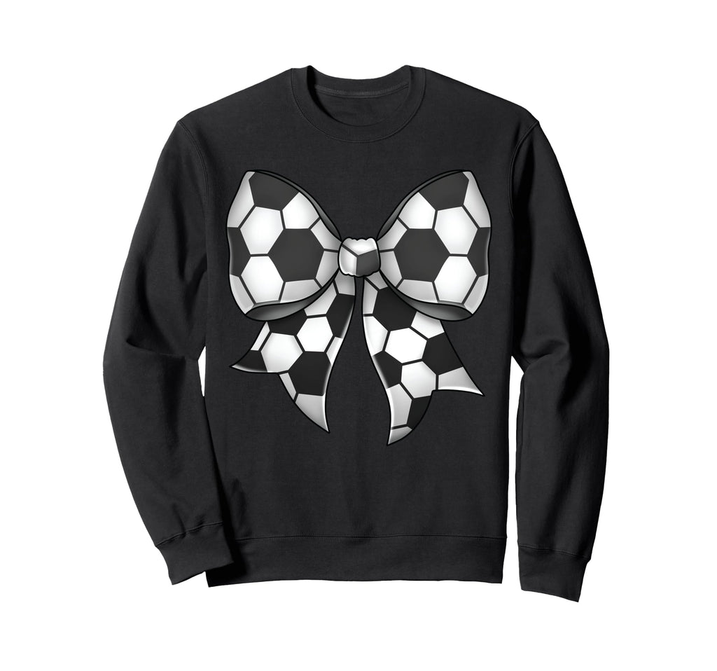 Soccer Ball Coquette Bow Soccer Ball Sweatshirt - Streetwear Style Unisex - T-Shirt, Sweatshirt, Hoodie