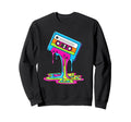 Melting Cassette Tape 90S 80S Art Sweatshirt - Novelty Apparel for Adults - T-Shirt, Sweatshirt, Hoodie