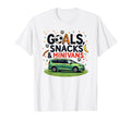 Goals Snacks Minivans Soccer Mom Life White T-Shirt - Graphic Print Unisex - T-Shirt, Sweatshirt, Hoodie