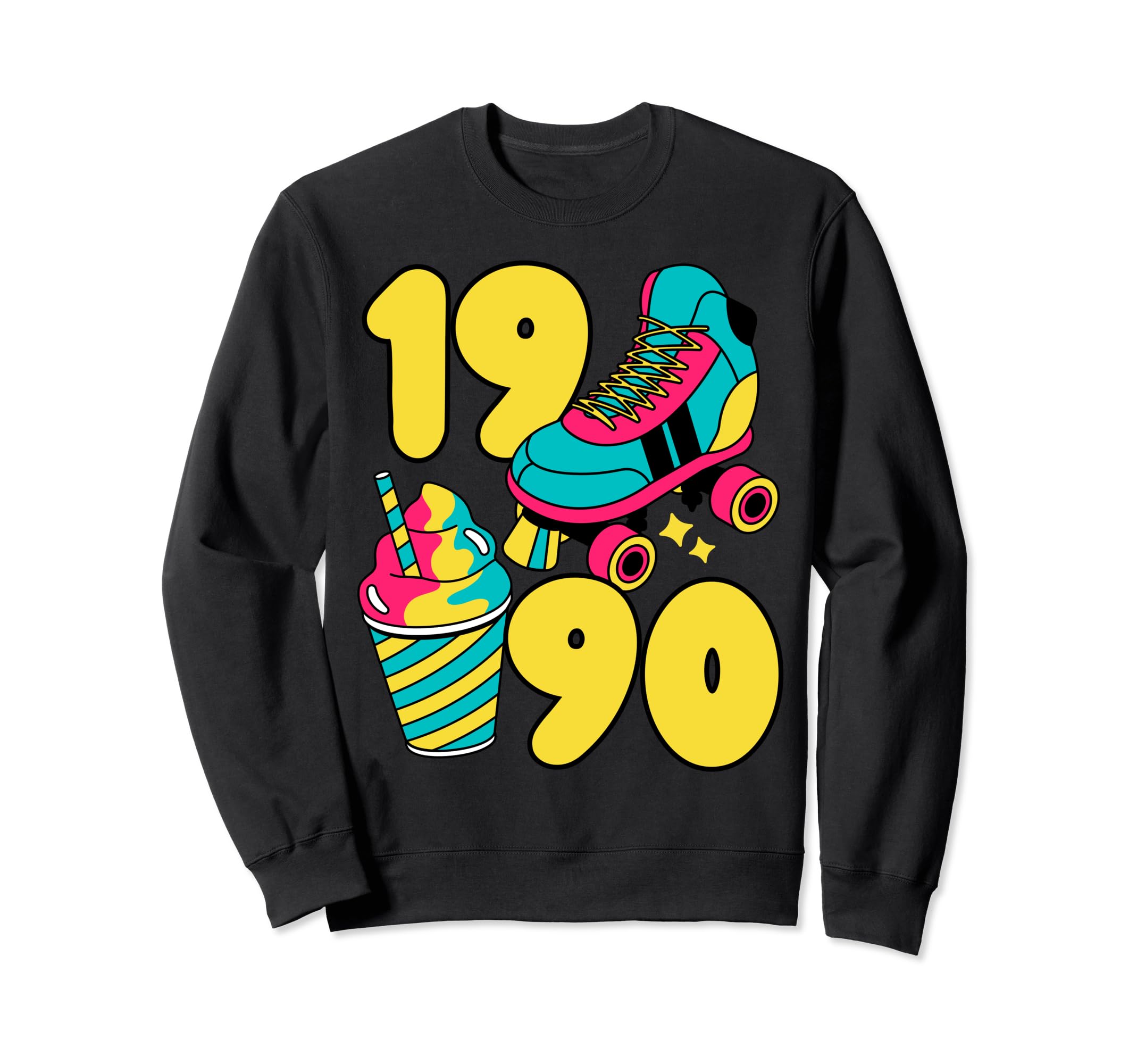 1990 Roller Skates Sweet Treats Sweatshirt - Aesthetic Graphic Men Women - T-Shirt, Sweatshirt, Hoodie