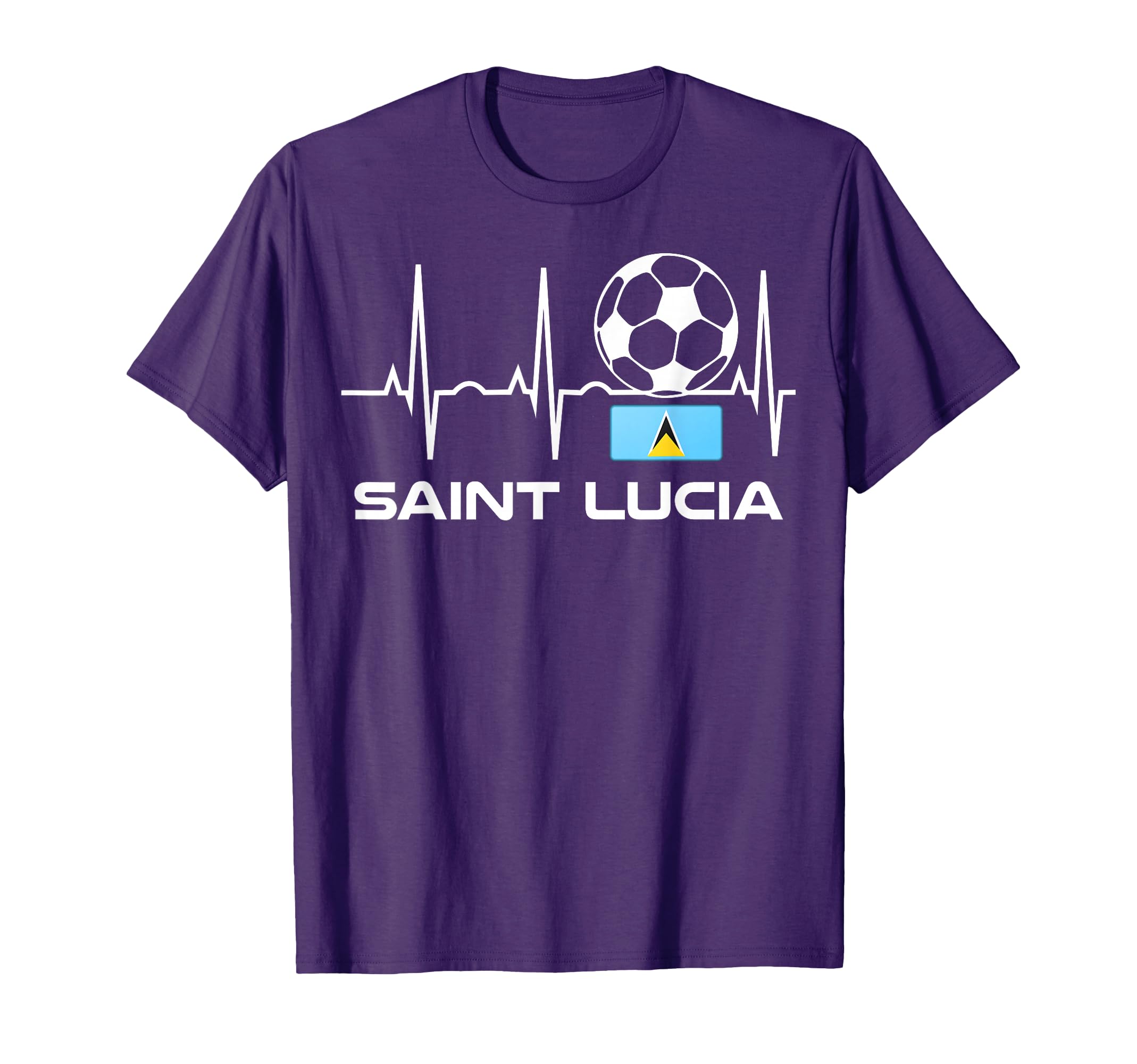 Saint Lucia Soccer Jersey St Lucia T-Shirt - Custom Art Print for Adults - T-Shirt, Sweatshirt, Hoodie