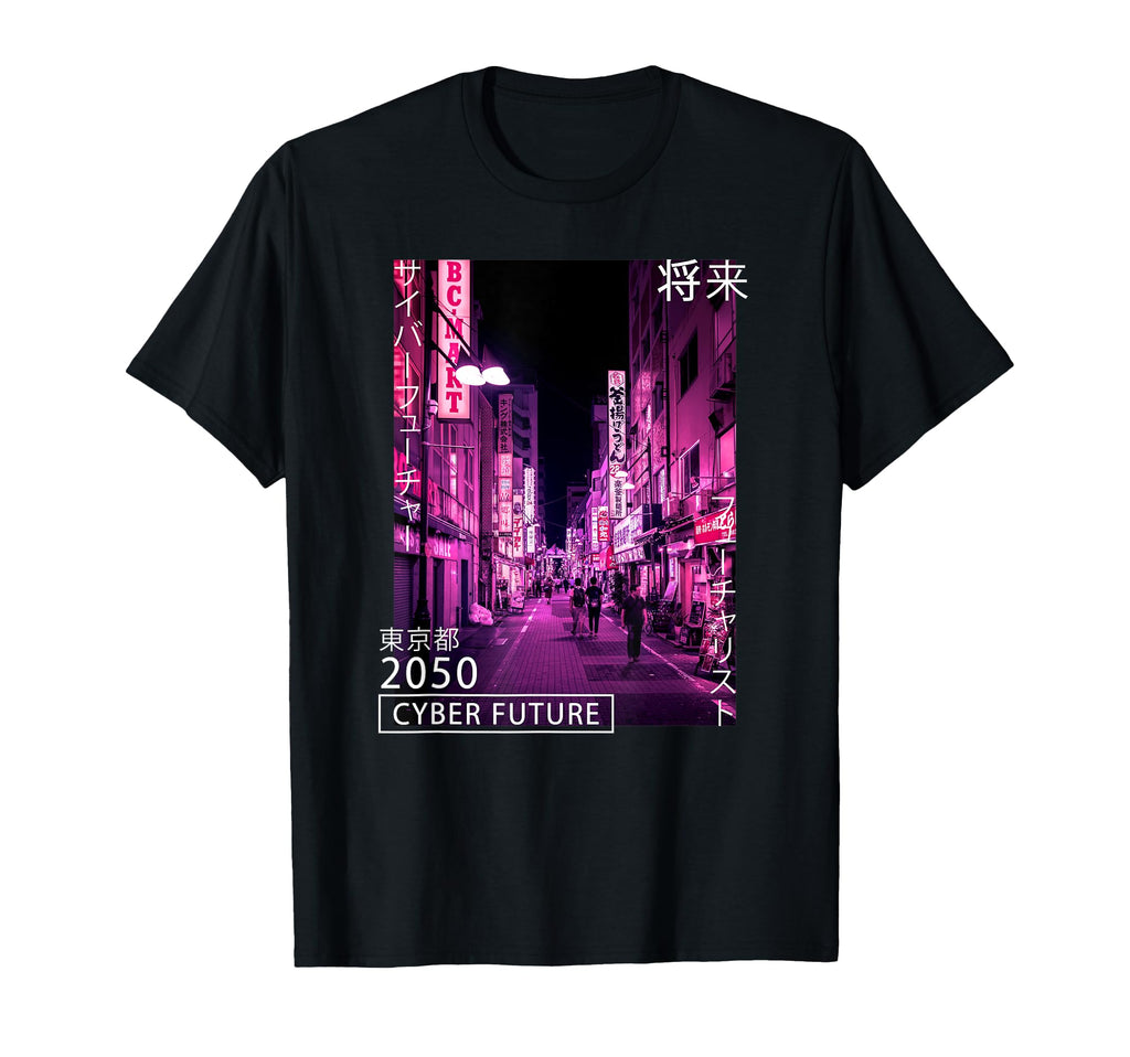 Japanese Aesthetic Cyber Future T-Shirt - Aesthetic Graphic Men Women - T-Shirt, Sweatshirt, Hoodie