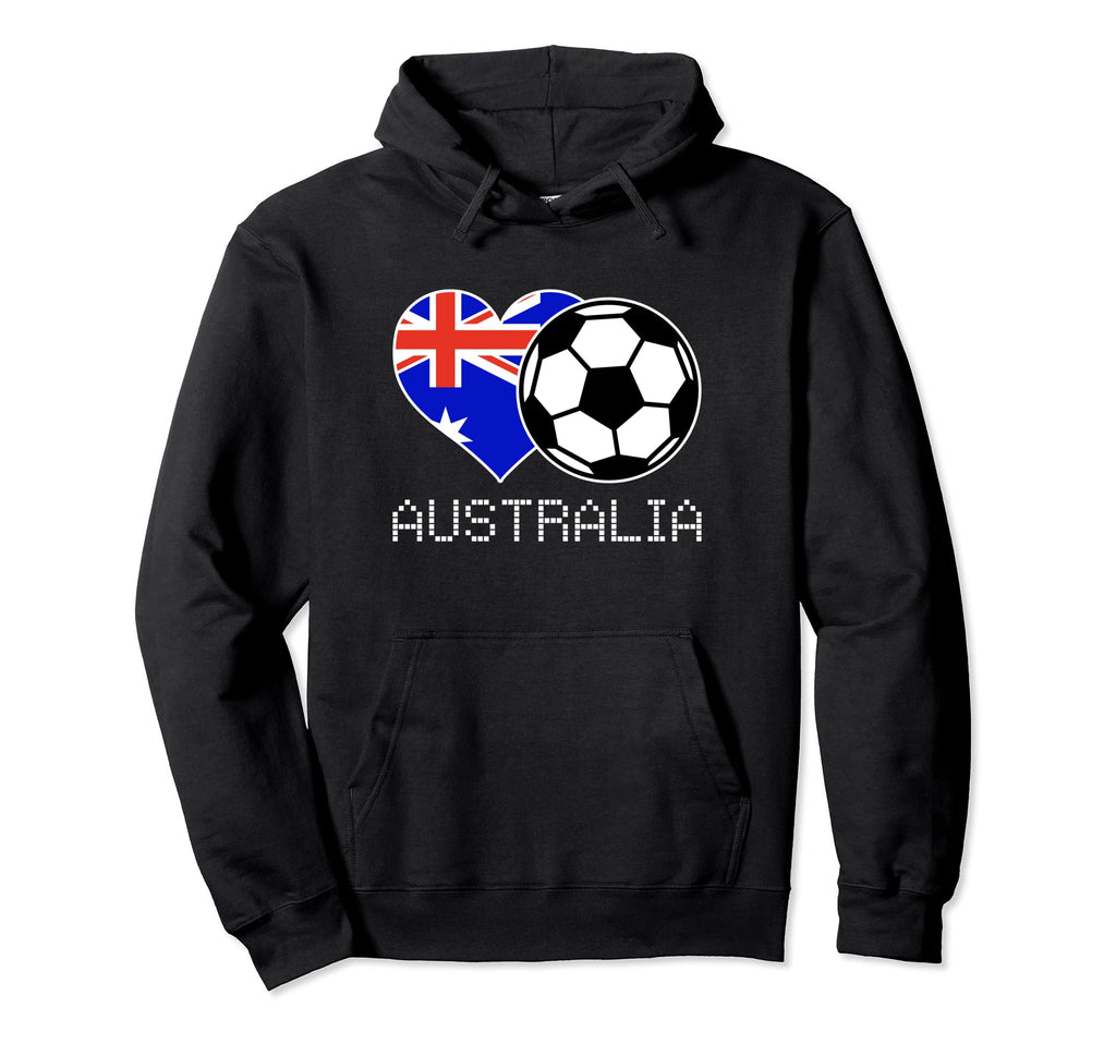 Australia Soccer Australian Flag Love Hoodie - Custom Art Print for Adults - T-Shirt, Sweatshirt, Hoodie