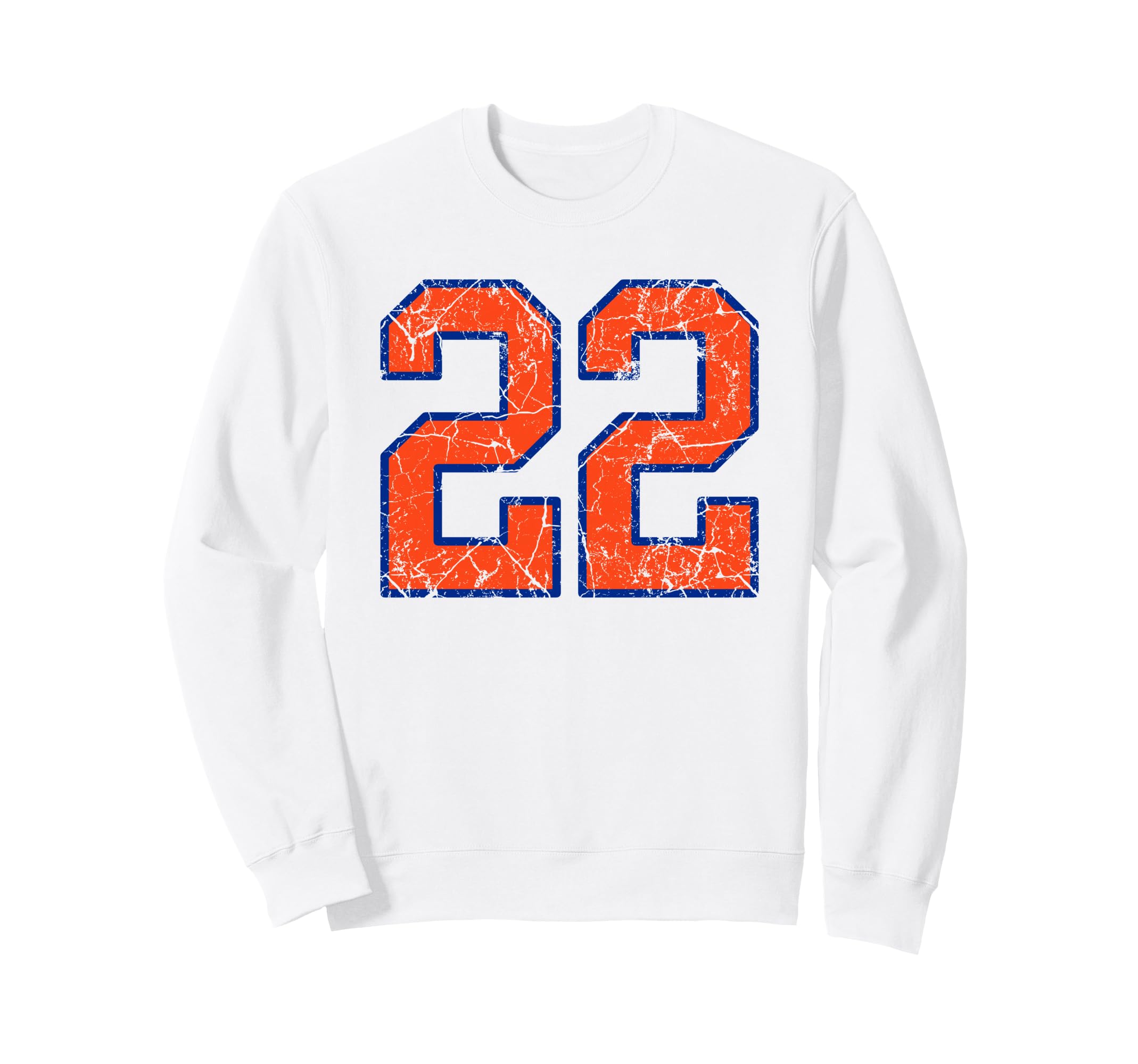 Orange And Blue Sports Number 22 Sweatshirt - Aesthetic Graphic Men Women - T-Shirt, Sweatshirt, Hoodie