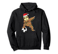 Funny Dabbing Sloth Dab Soccer Player Hoodie - Minimalist Print for Adults - T-Shirt, Sweatshirt, Hoodie