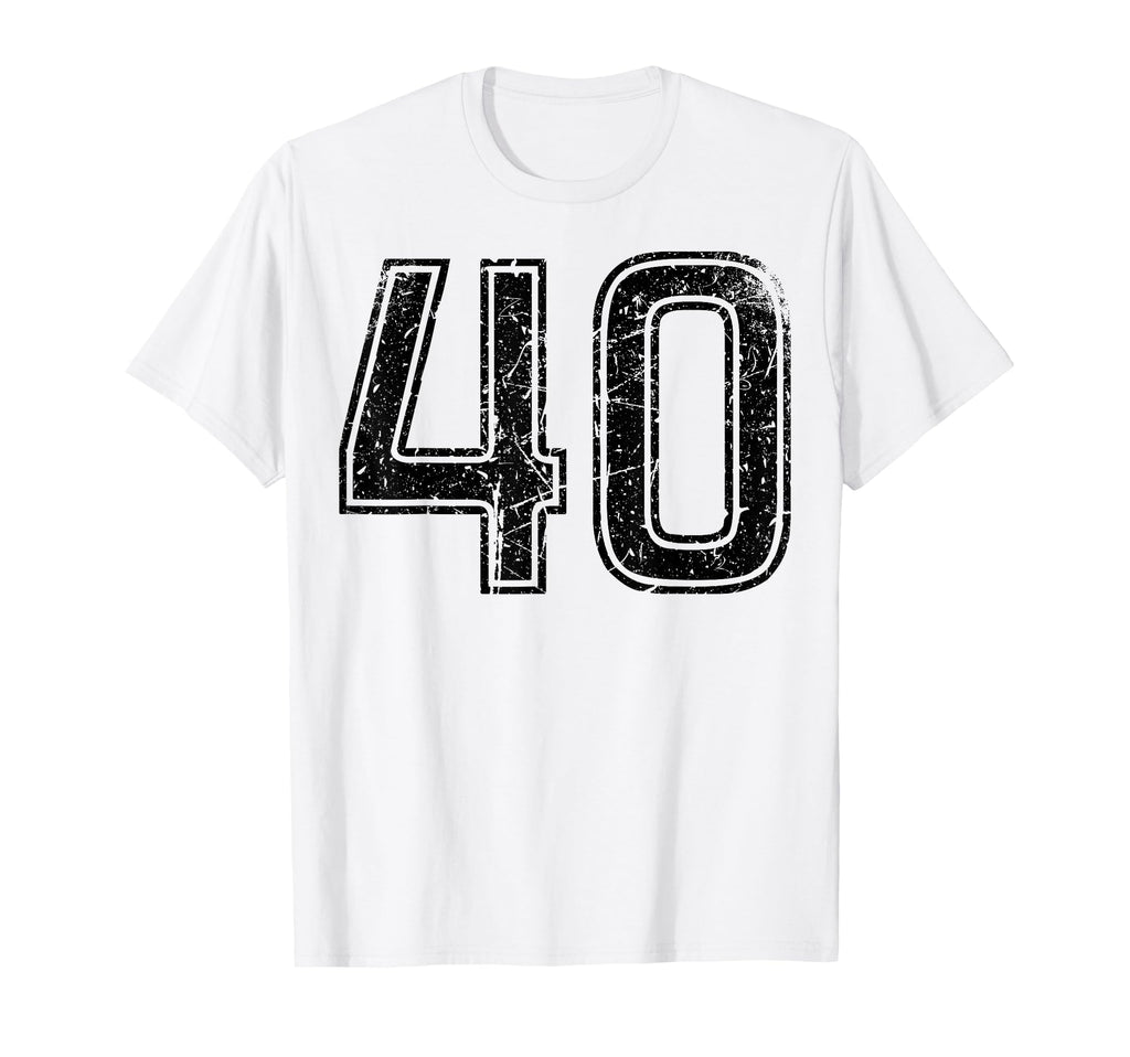 Black Sports Team Number 40 T-Shirt - Streetwear Style Unisex - T-Shirt, Sweatshirt, Hoodie