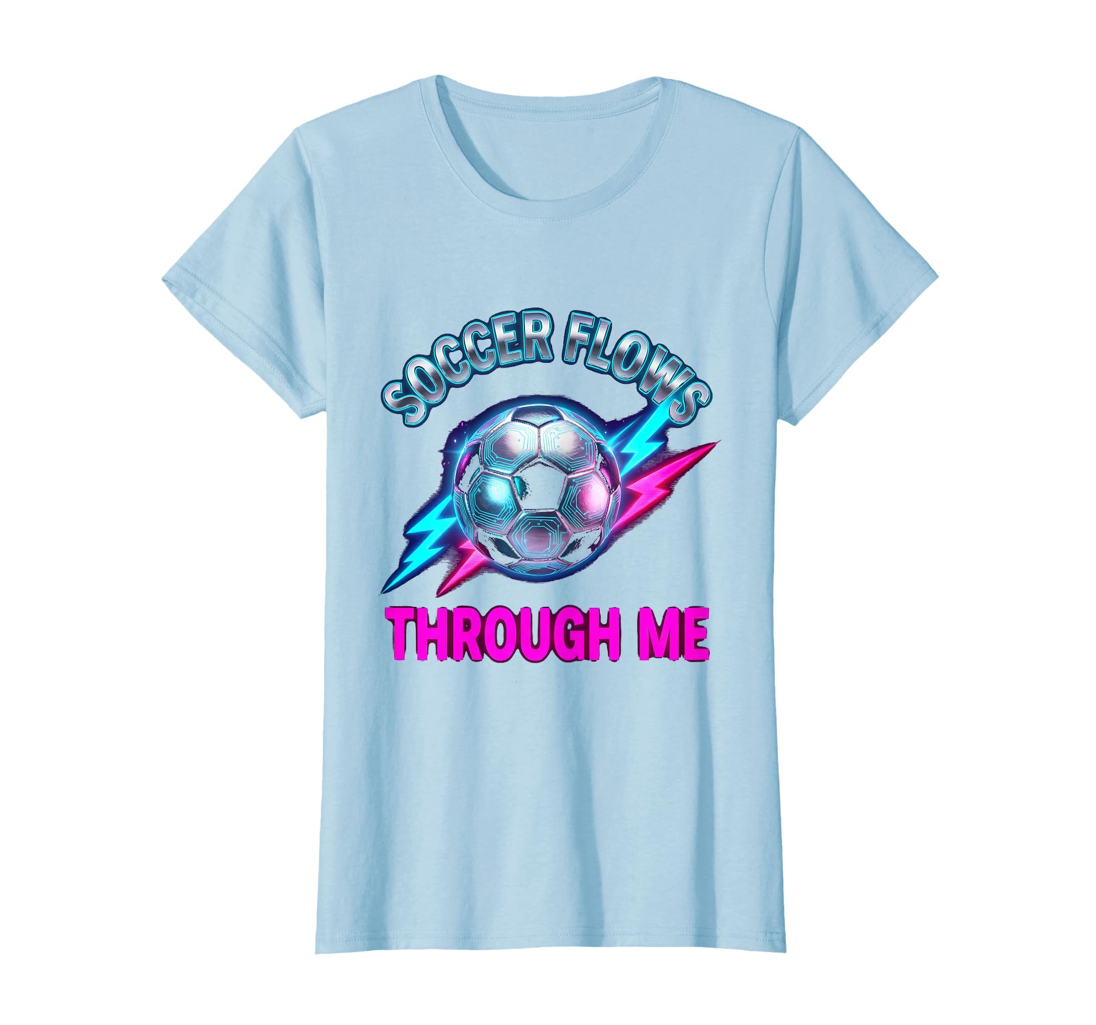 Soccer Flows Through Me Mens Soccer T-Shirt - Trendy Graphic for Adults - T-Shirt, Sweatshirt, Hoodie