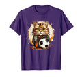 Pretty Soccer Cat Face And Costume T-Shirt - Aesthetic Graphic Unisex - T-Shirt, Sweatshirt, Hoodie