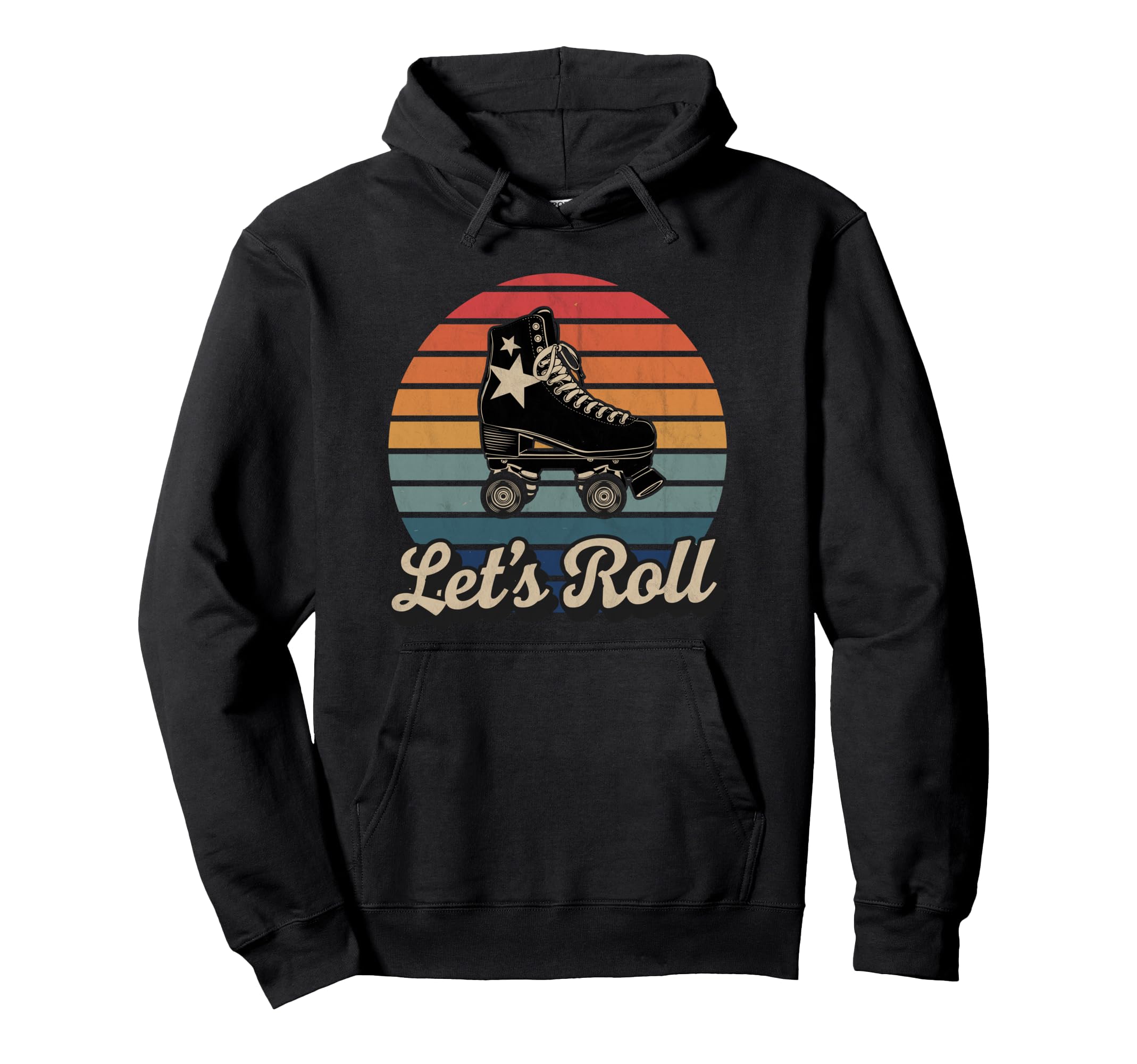 Let S Roll Roller Skating Skater Hoodie - Aesthetic Graphic Men Women - T-Shirt, Sweatshirt, Hoodie