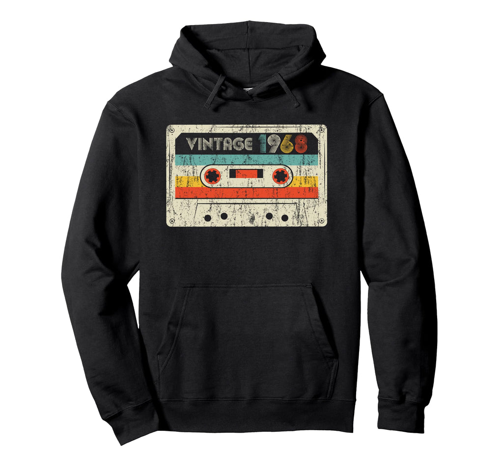 1968 Birthday 1968 Cassette Tape Hoodie - Graphic Print Unisex - T-Shirt, Sweatshirt, Hoodie