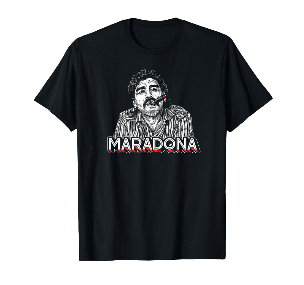 Diego Maradona Cigar Soccer Icon T-Shirt - Trendy Graphic Men Women - T-Shirt, Sweatshirt, Hoodie