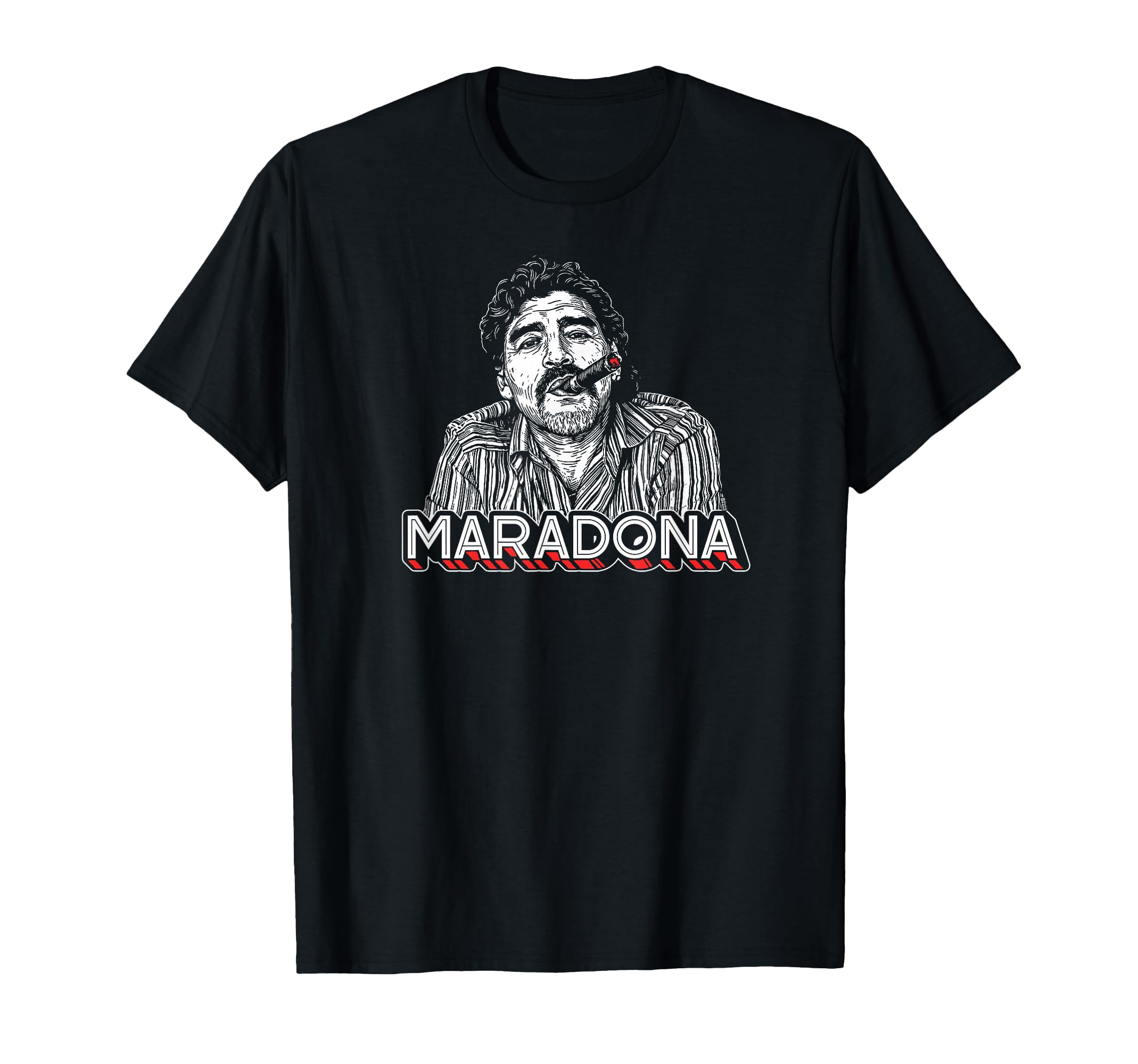 Diego Maradona Cigar Soccer Icon T-Shirt - Trendy Graphic Men Women - T-Shirt, Sweatshirt, Hoodie